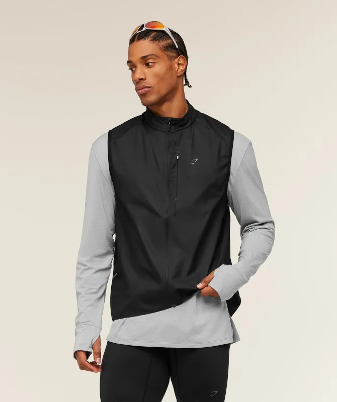Gymshark Running Elite Lightweight Vest - Black sold by Gymshark