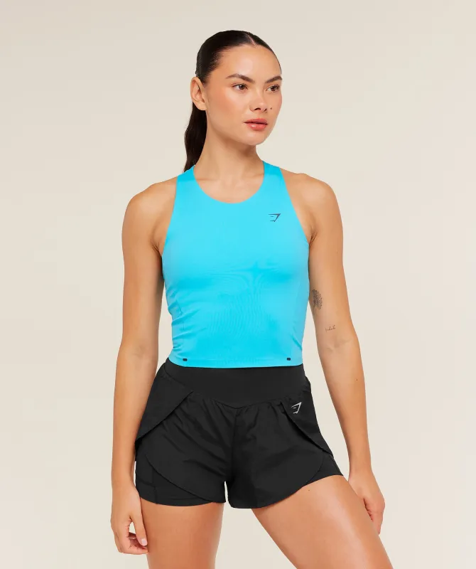 Gymshark Running Elite Bodyfit Tank - Brand Blue sold by Gymshark