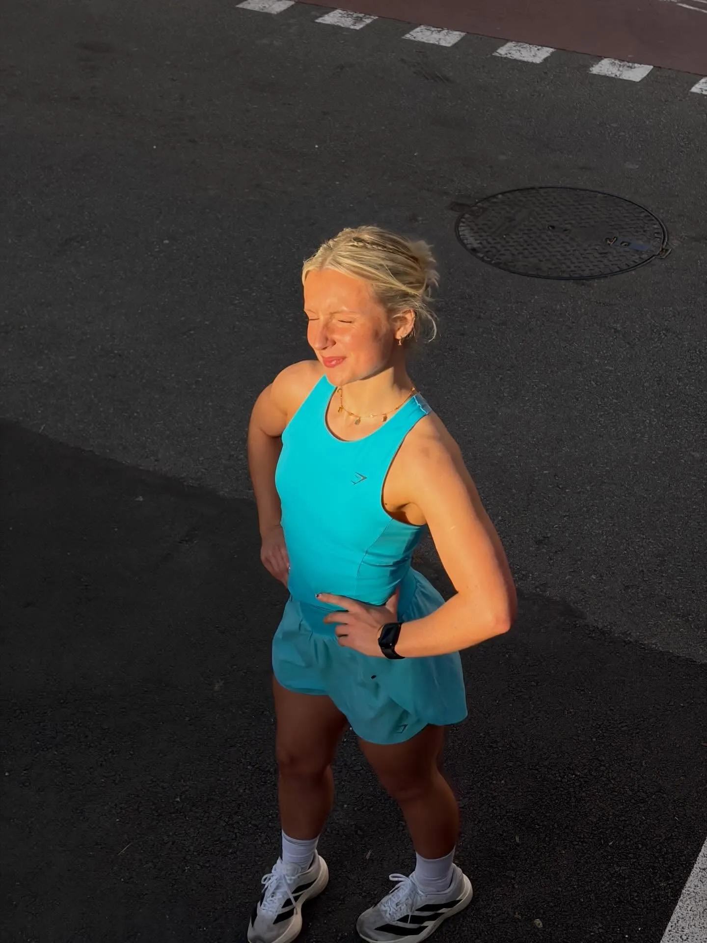 Gymshark Running Elite Bodyfit Tank - Brand Blue sold by Gymshark product image thumbnail 2