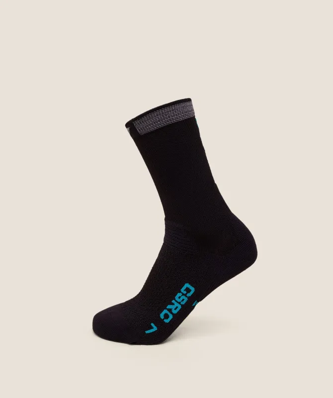 Gymshark Running Elite Crew Sock Single - Black sold by Gymshark