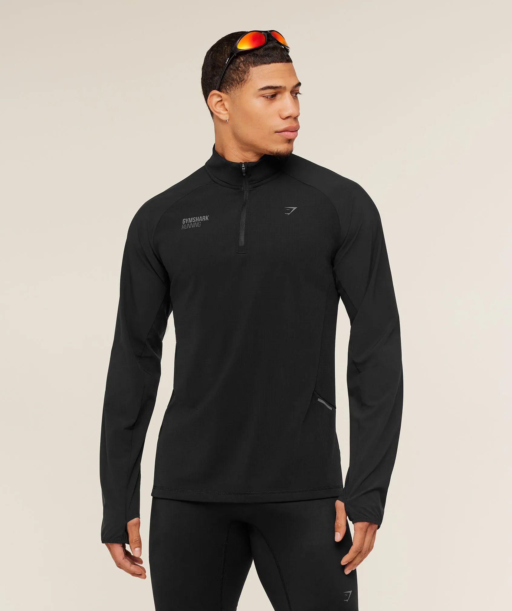 Gymshark Running Elite 1/4 Zip - Black sold by Gymshark