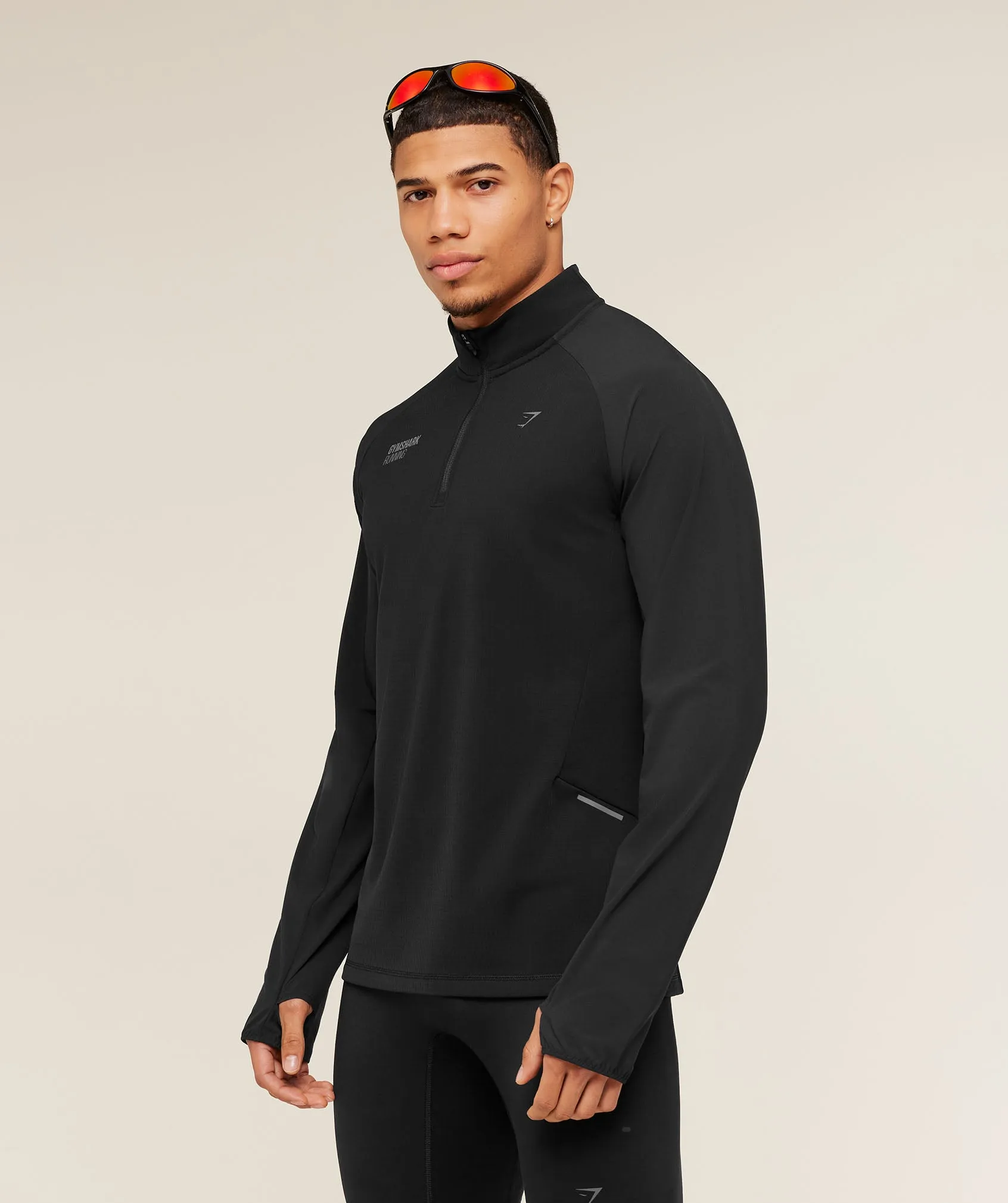 Gymshark Running Elite 1/4 Zip - Black sold by Gymshark product image thumbnail 5