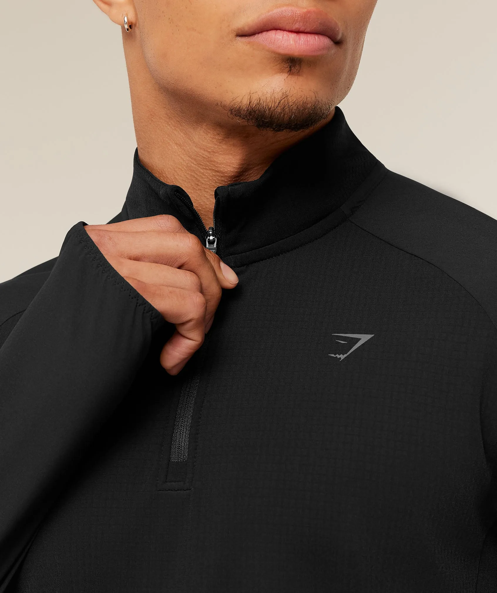 Gymshark Running Elite 1/4 Zip - Black sold by Gymshark product image thumbnail 4