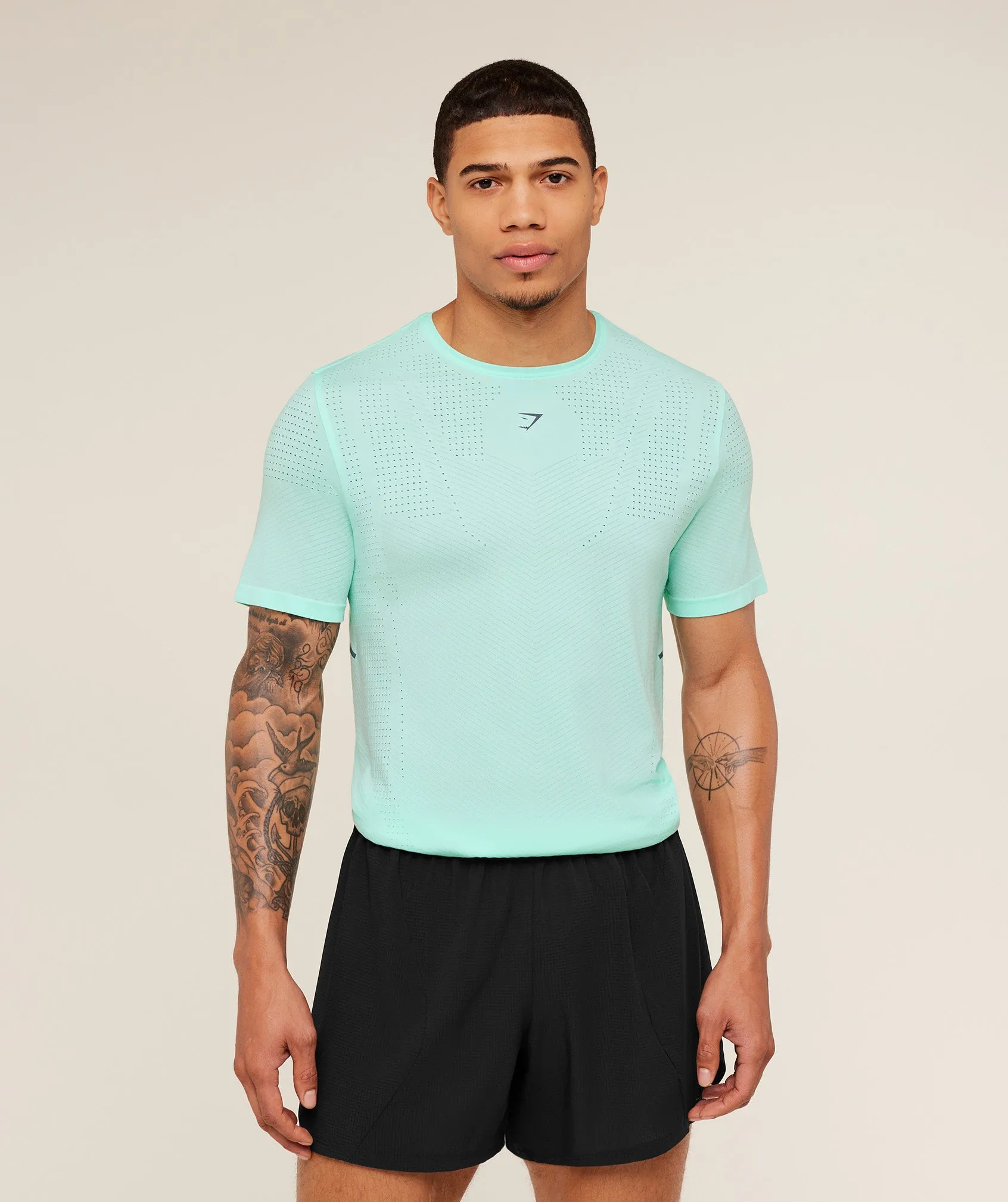 Gymshark Seamless Running T-Shirt - Pop Turquoise sold by Gymshark