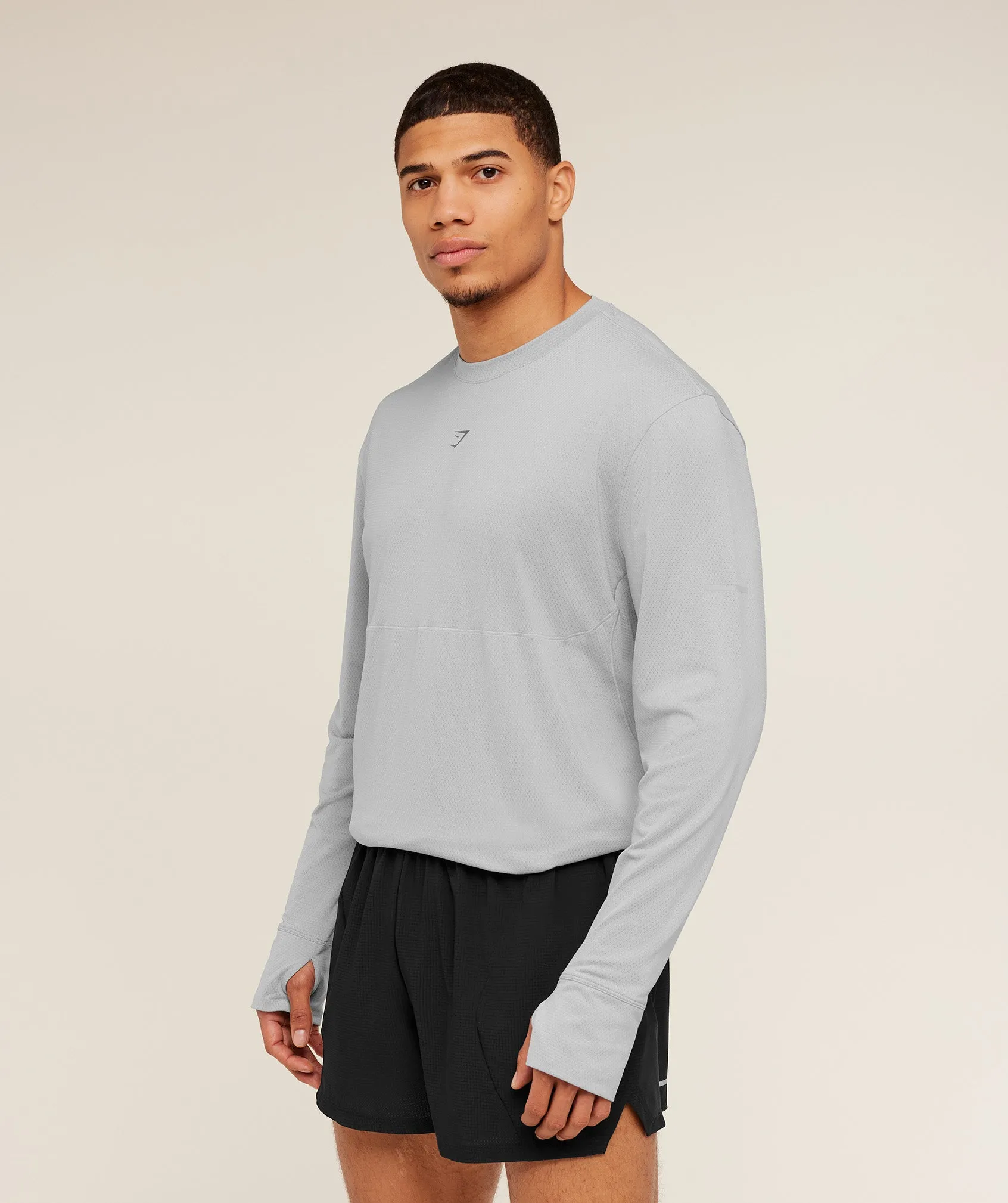 Gymshark Running Long Sleeve T-Shirt - Stratus Grey sold by Gymshark product image thumbnail 3