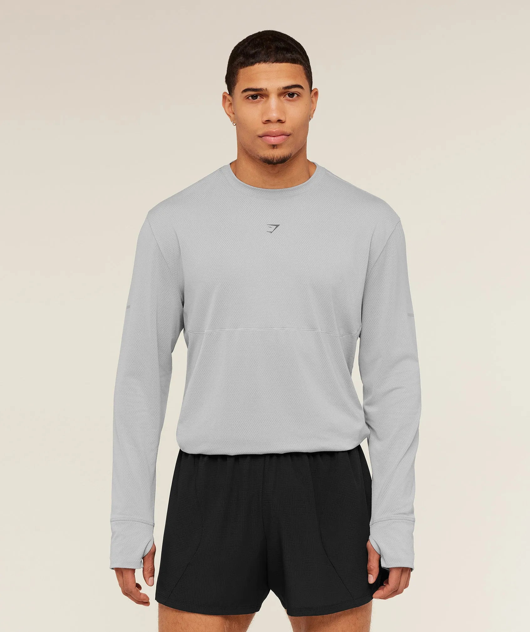 Gymshark Running Long Sleeve T-Shirt - Stratus Grey sold by Gymshark