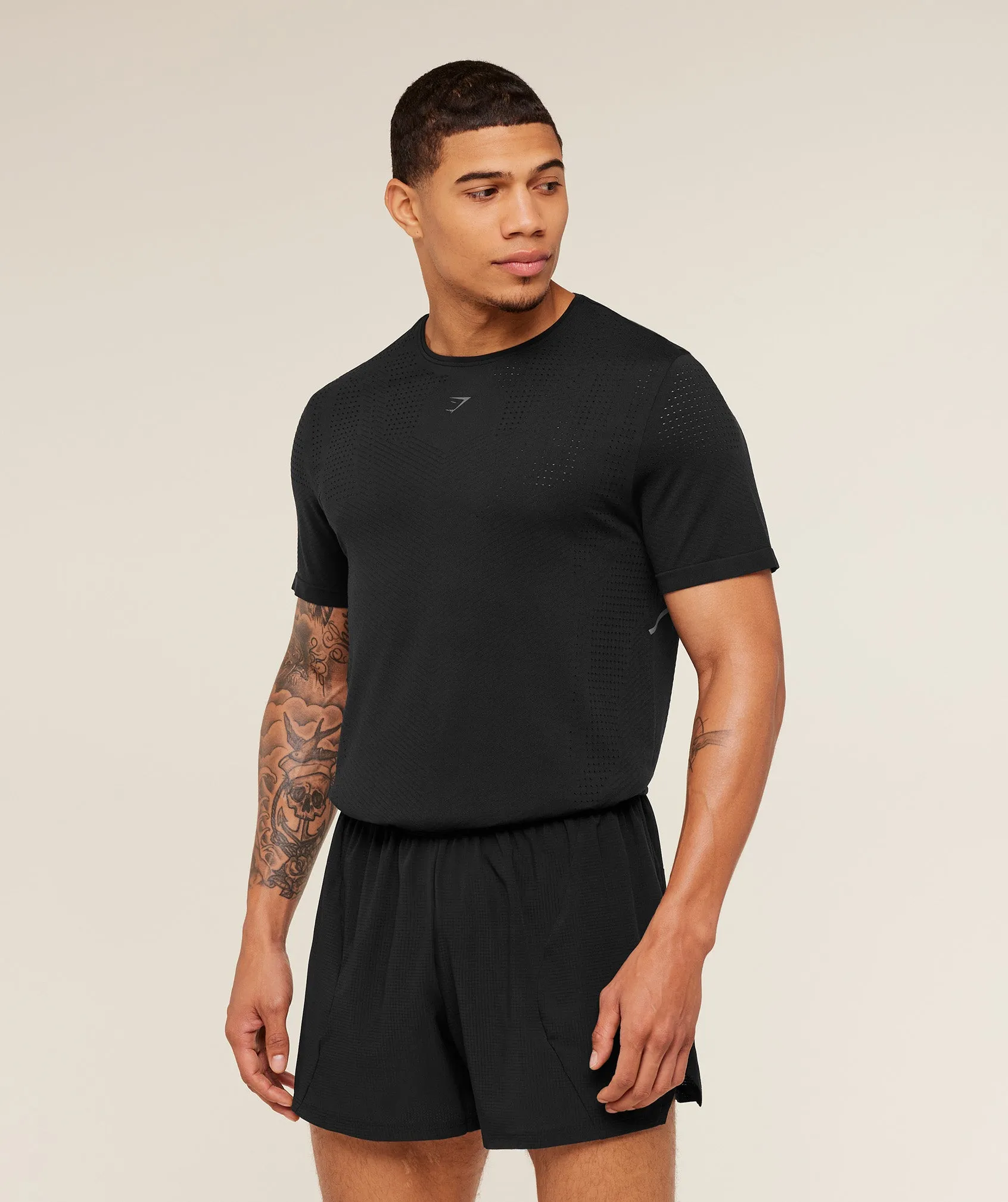 Gymshark Seamless Running T-Shirt - GS Black sold by Gymshark product image thumbnail 3