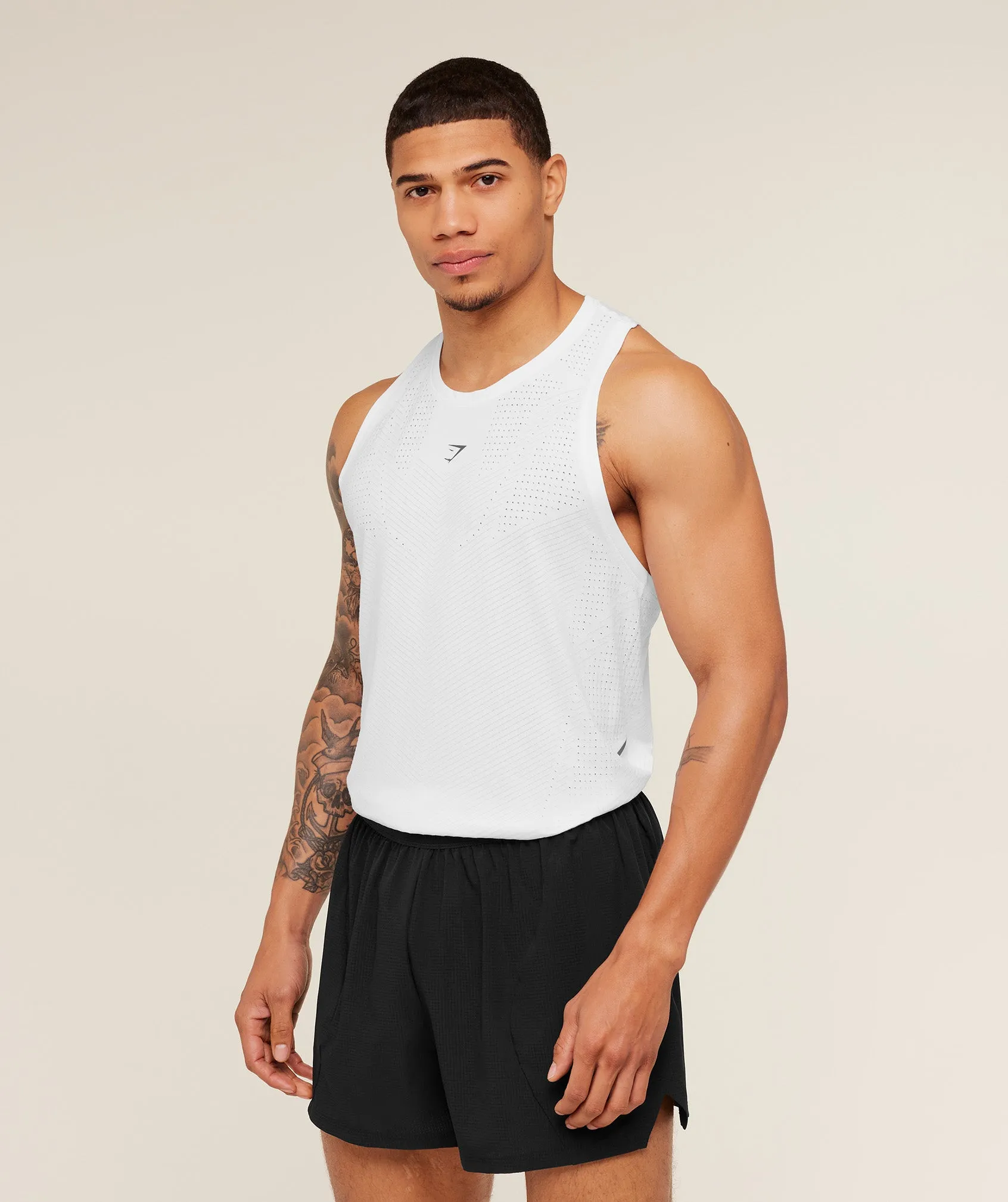 Gymshark Seamless Running Tank - GS White sold by Gymshark product image thumbnail 4