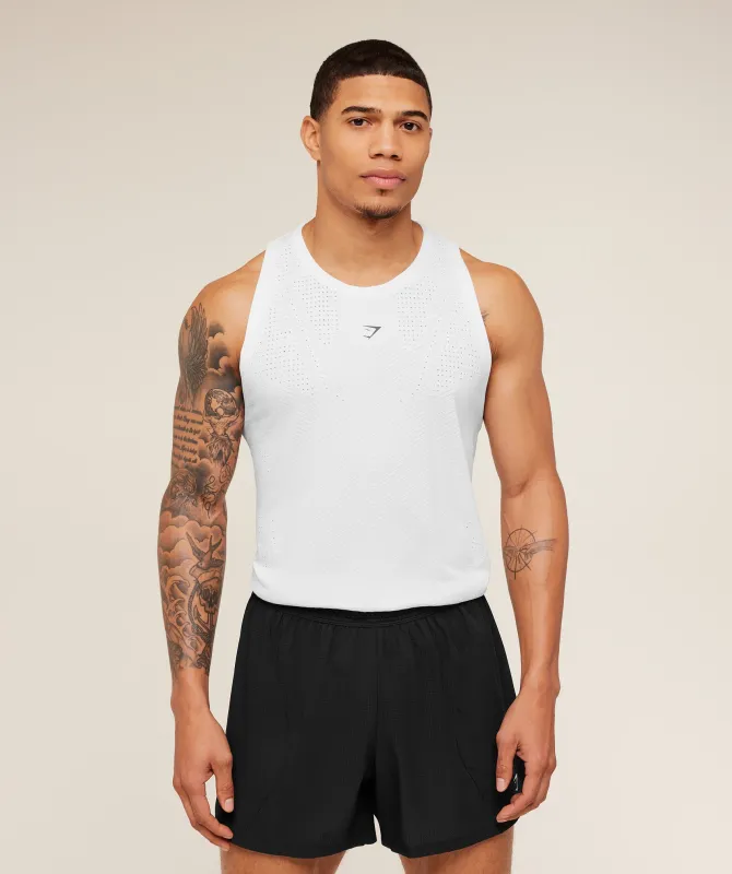 Gymshark Seamless Running Tank - GS White sold by Gymshark
