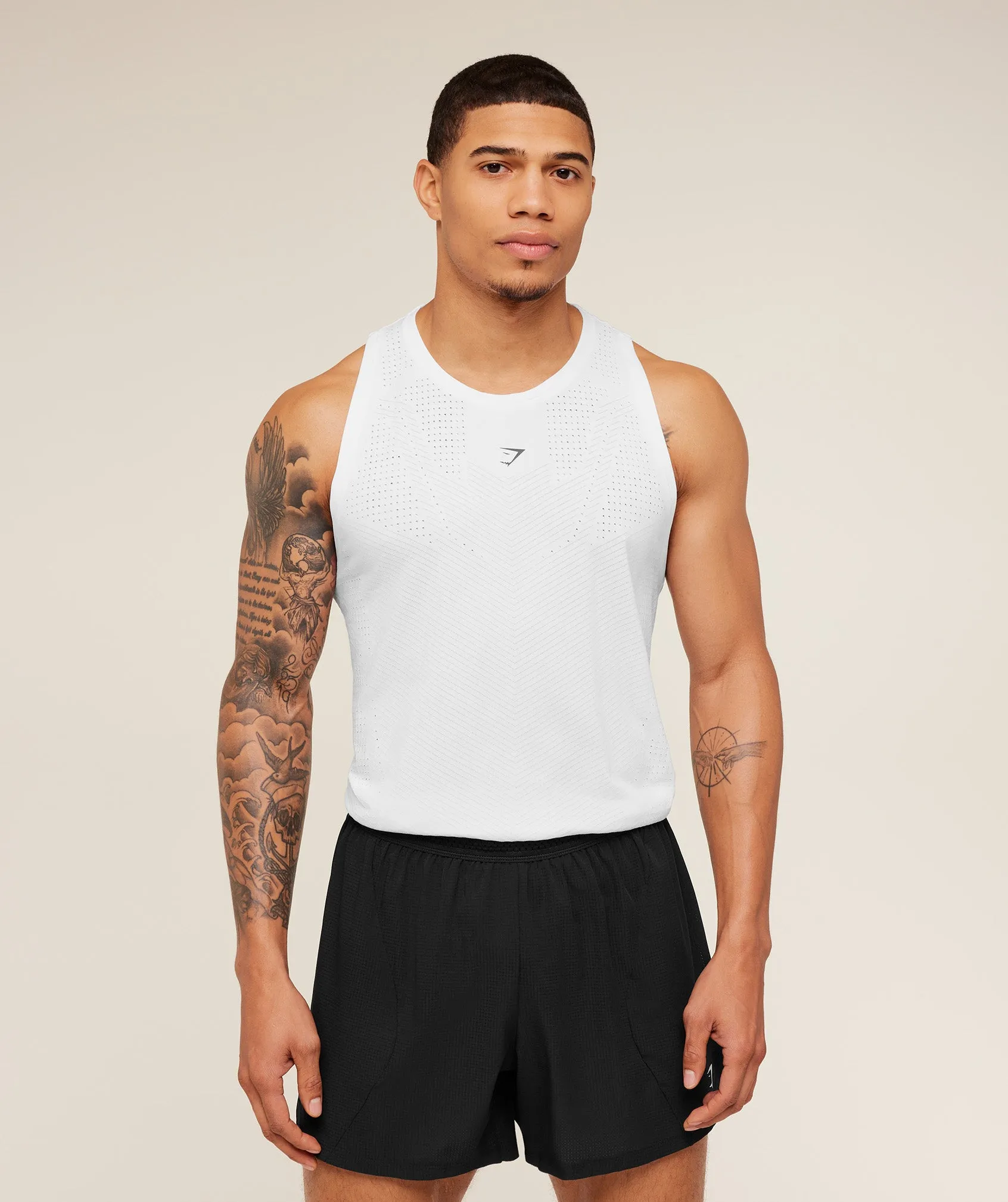 Gymshark Seamless Running Tank - GS White sold by Gymshark