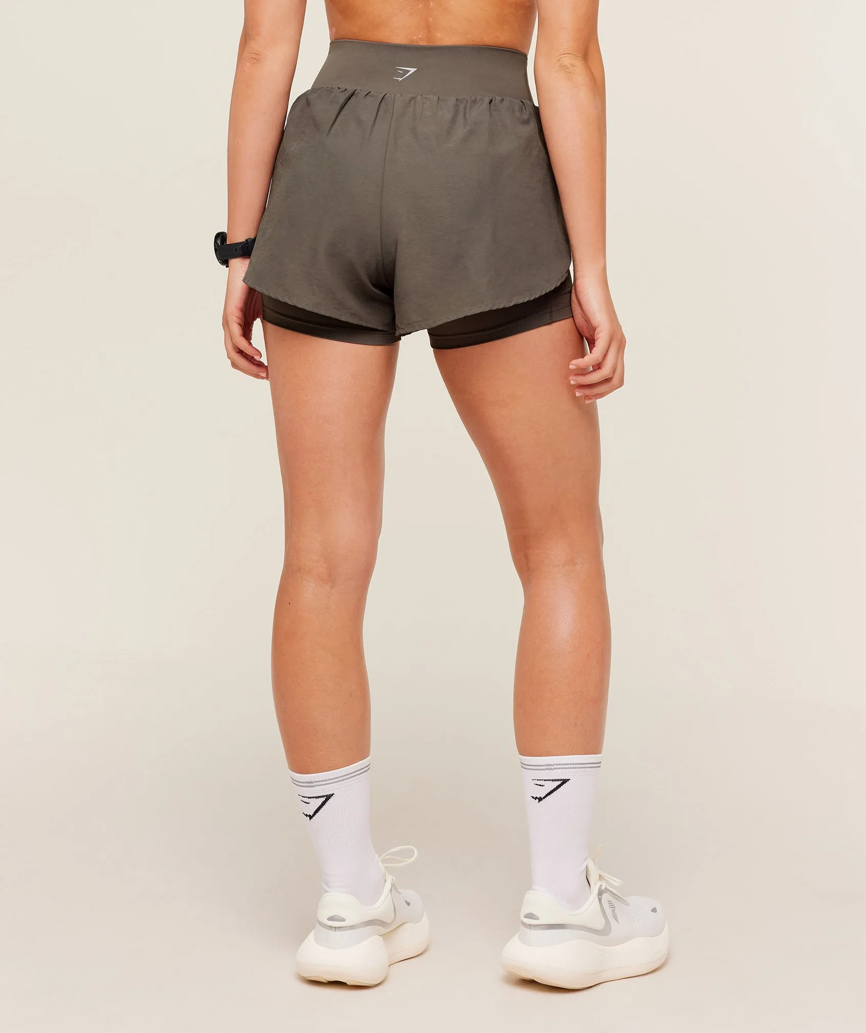 Gymshark Running 2-in-1 Shorts - Camo Brown sold by Gymshark product image thumbnail 2