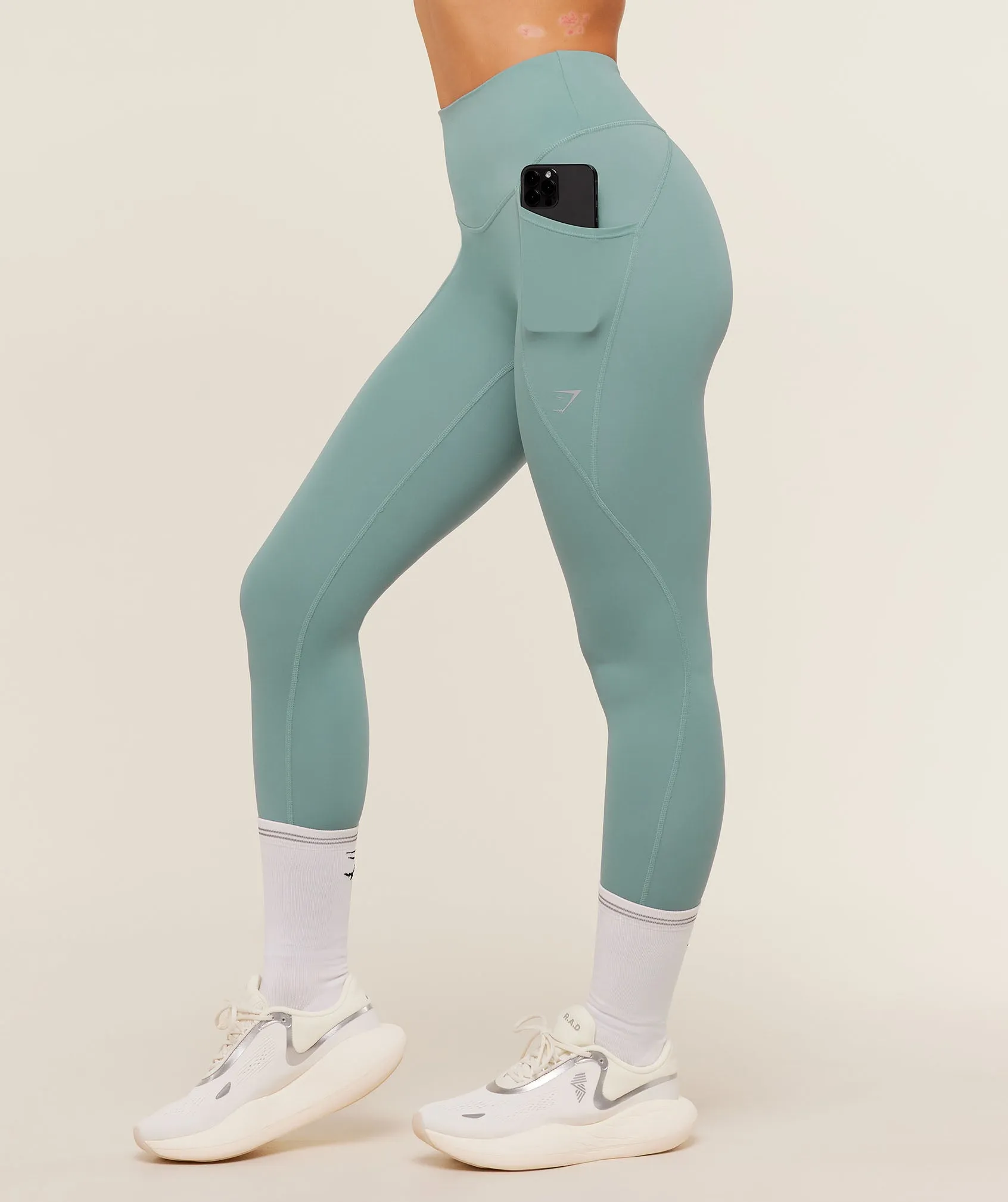 Gymshark Running Pocket Leggings - GS Storm Blue sold by Gymshark product image thumbnail 3