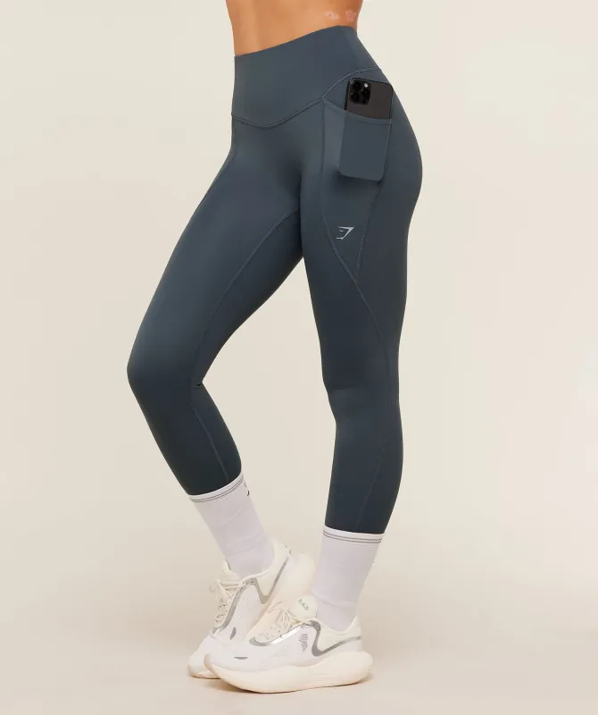 Gymshark Running Pocket Leggings - Titanium Blue sold by Gymshark