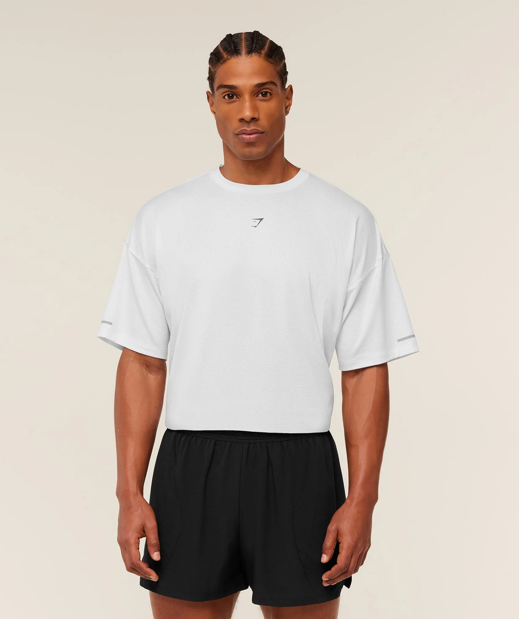 Gymshark Running Graphic T-Shirt - GS White sold by Gymshark product image thumbnail 2