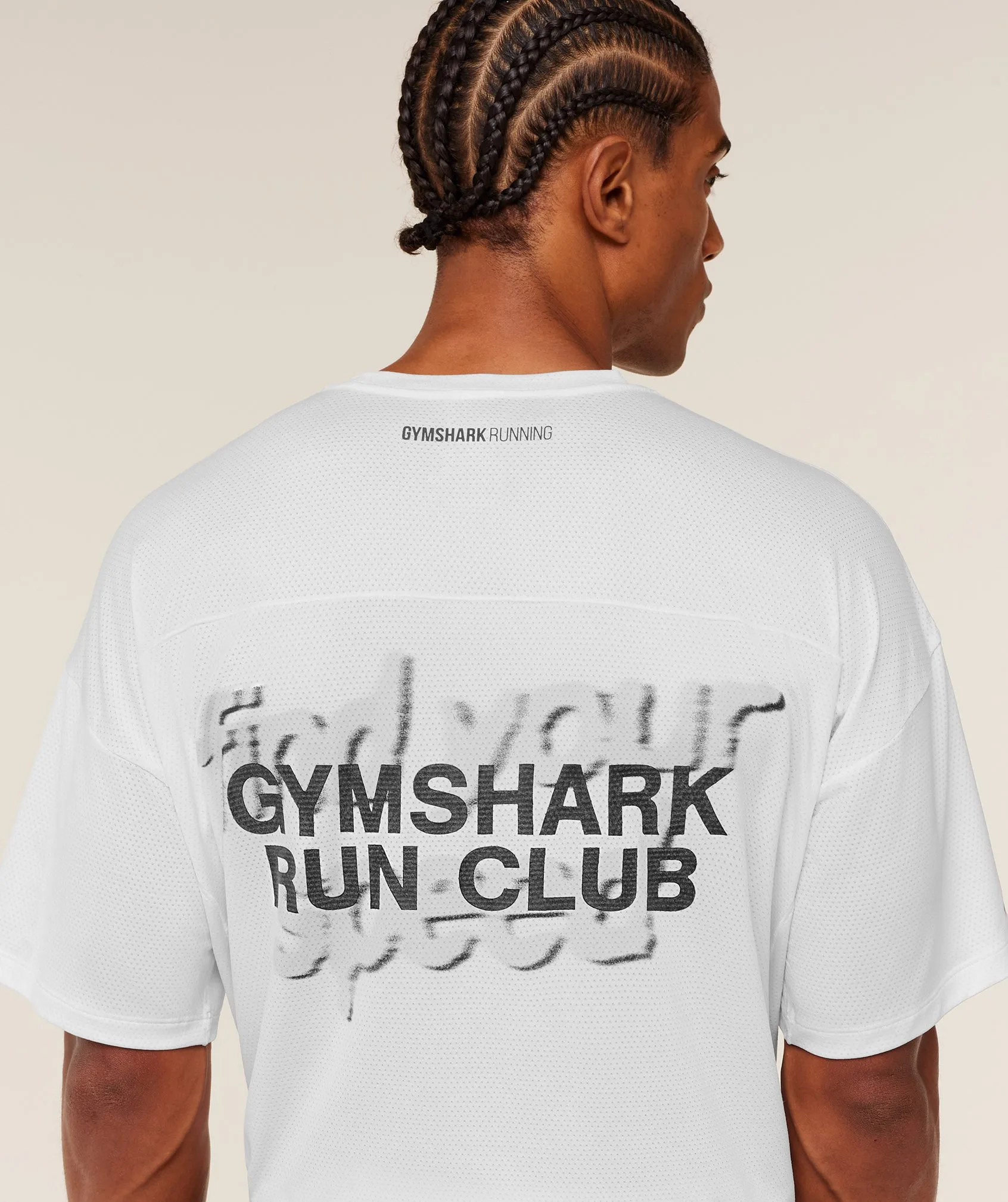 Gymshark Running Graphic T-Shirt - GS White sold by Gymshark product image thumbnail 4