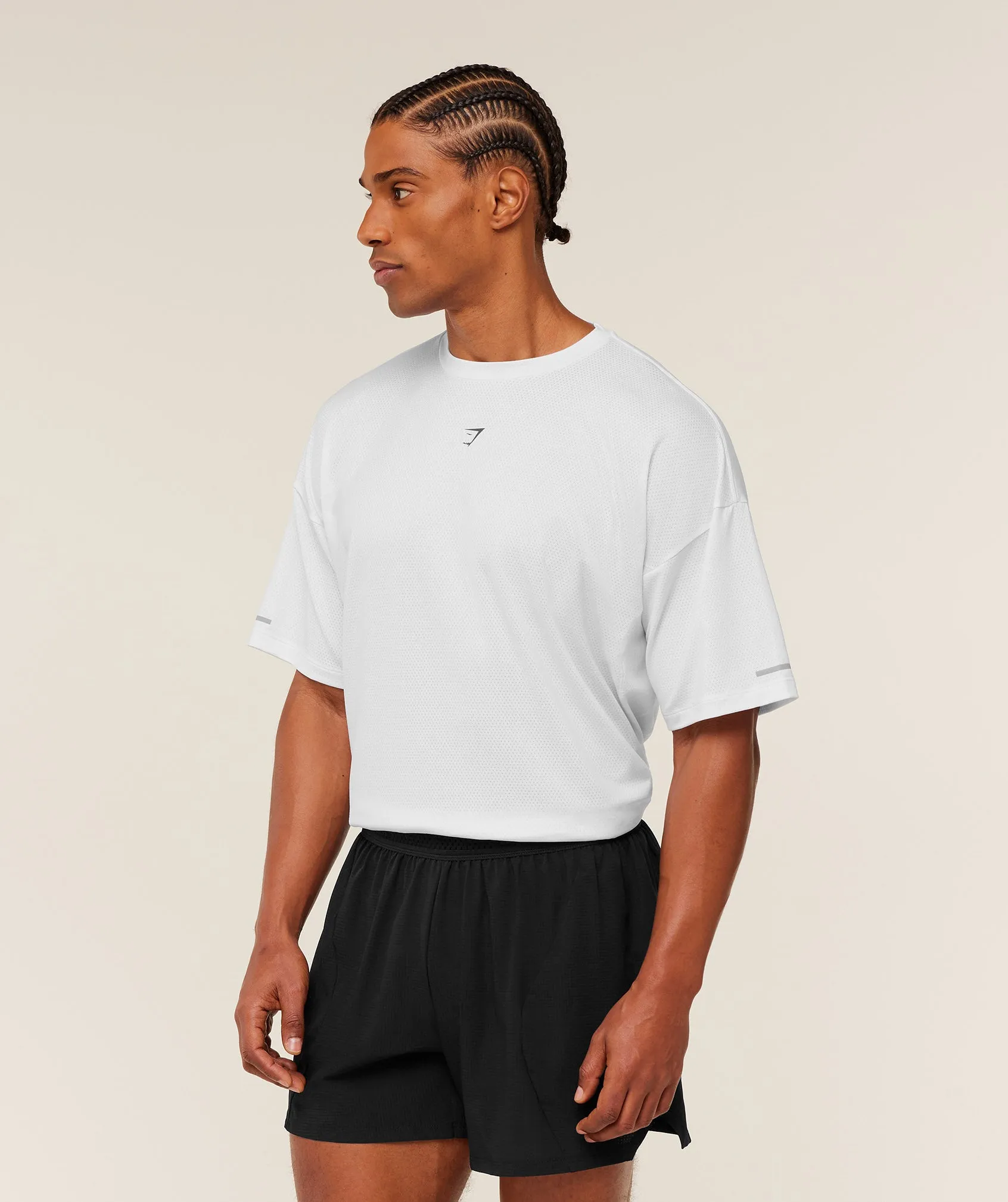 Gymshark Running Graphic T-Shirt - GS White sold by Gymshark product image thumbnail 5