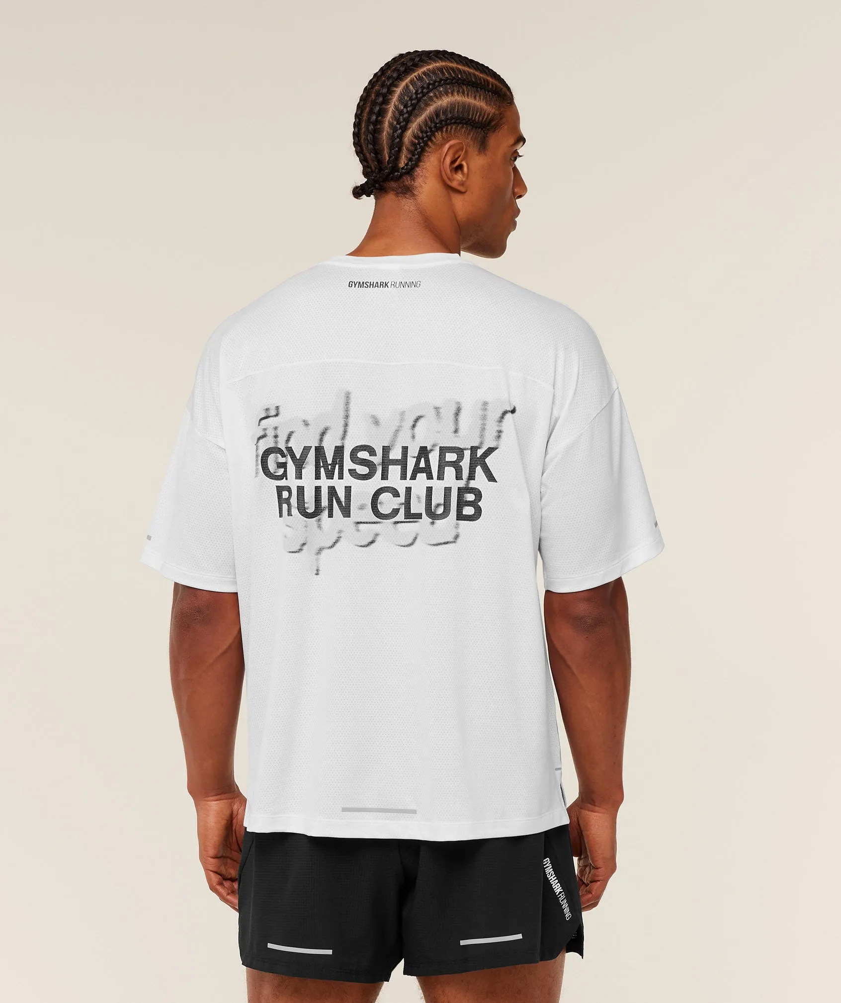 Gymshark Running Graphic T-Shirt - GS White sold by Gymshark product image thumbnail 3