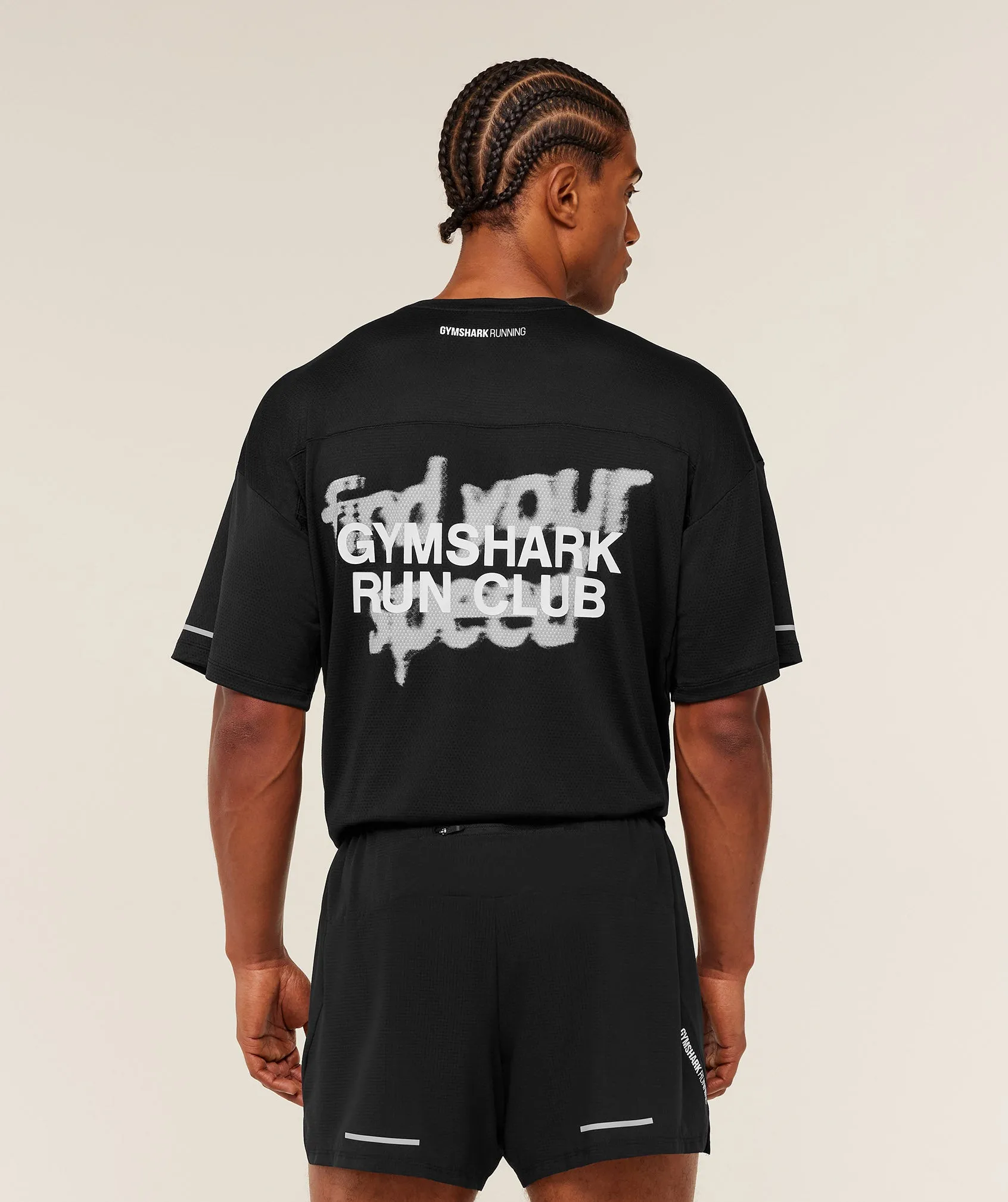 Gymshark Running Graphic T-Shirt - GS Black sold by Gymshark product image thumbnail 5