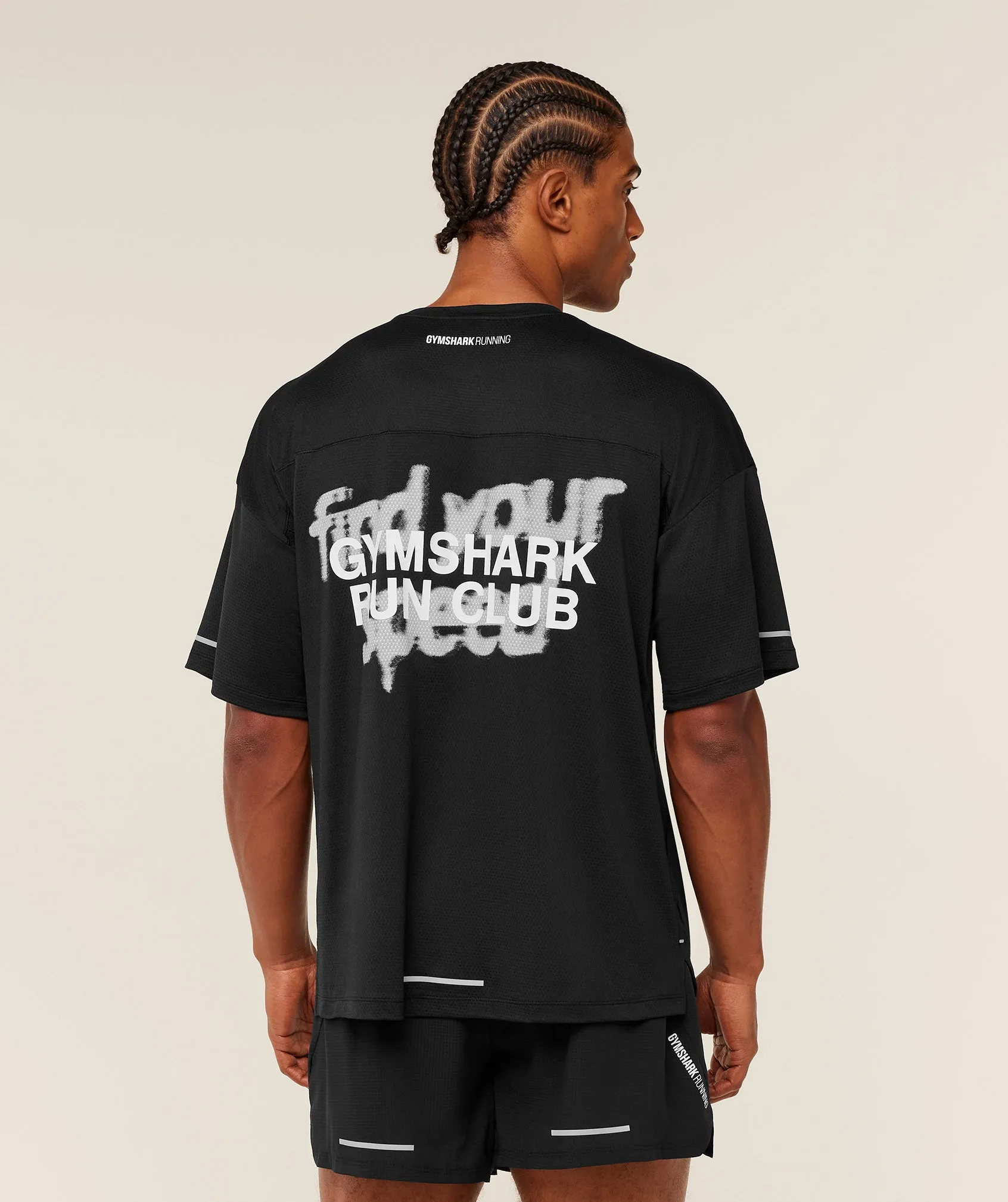 Gymshark Running Graphic T-Shirt - GS Black sold by Gymshark