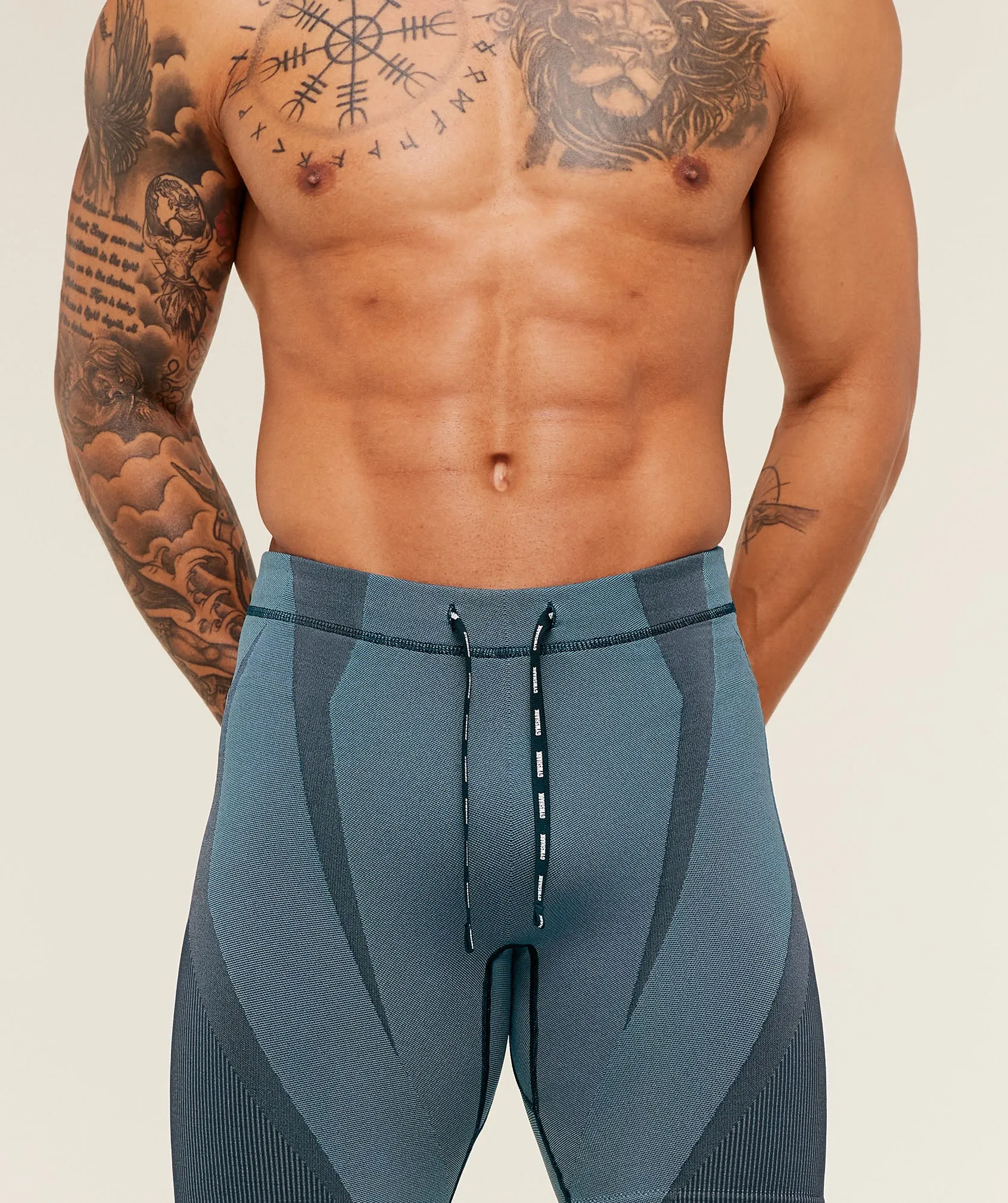 Gymshark Seamless Running Half Tight - Stealth Blue/Storm Blue sold by Gymshark product image thumbnail 5