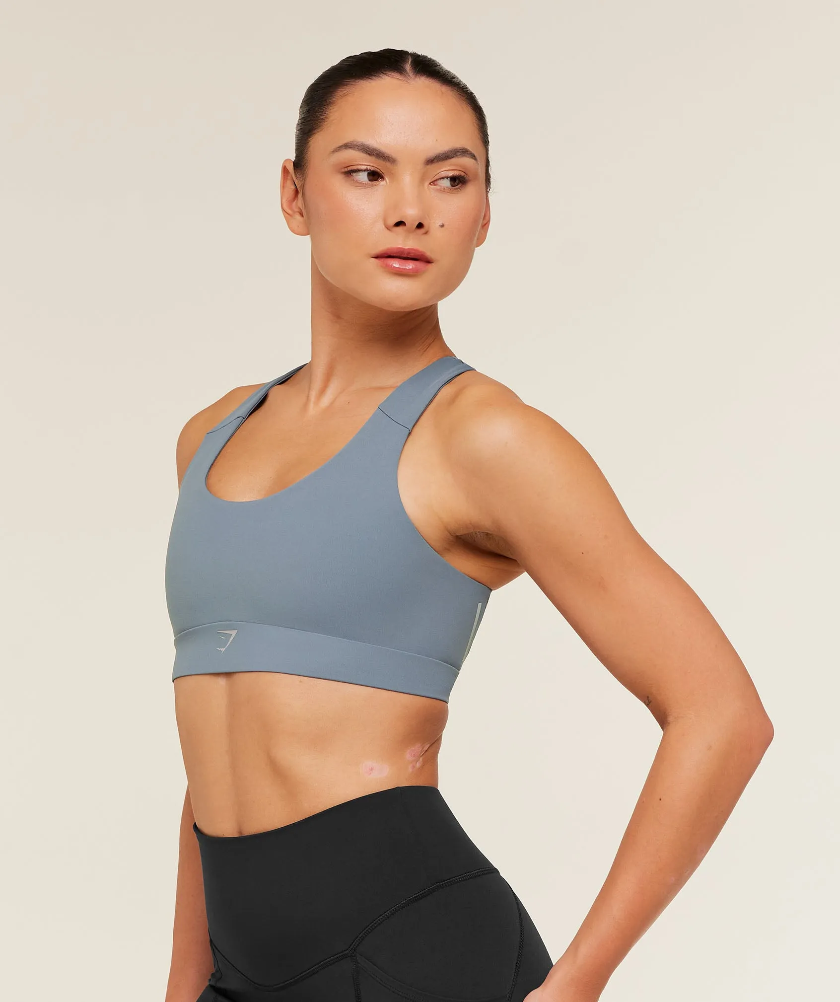 Gymshark Medium Support Running Sports Bra - Iron Blue sold by Gymshark product image thumbnail 3