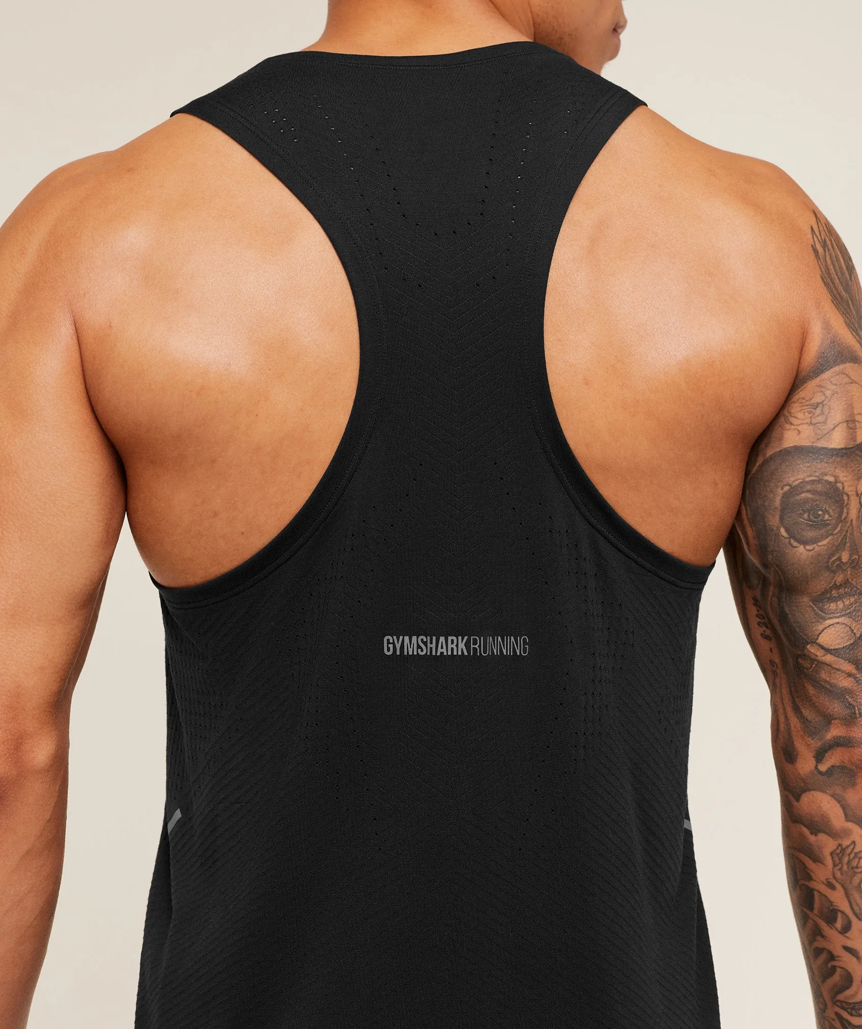 Gymshark Seamless Running Tank - GS Black sold by Gymshark product image thumbnail 5