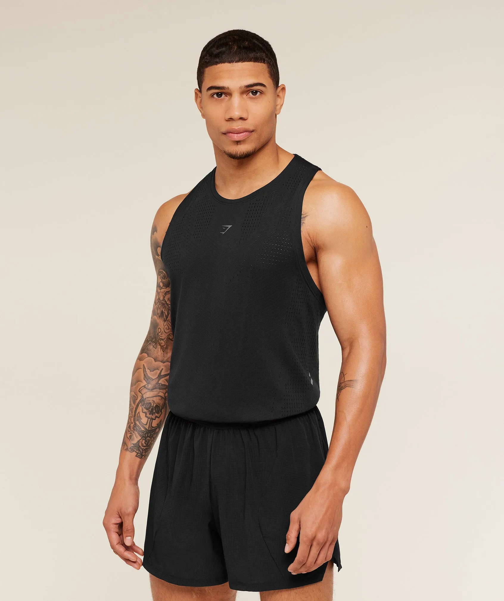 Gymshark Seamless Running Tank - GS Black sold by Gymshark product image thumbnail 3