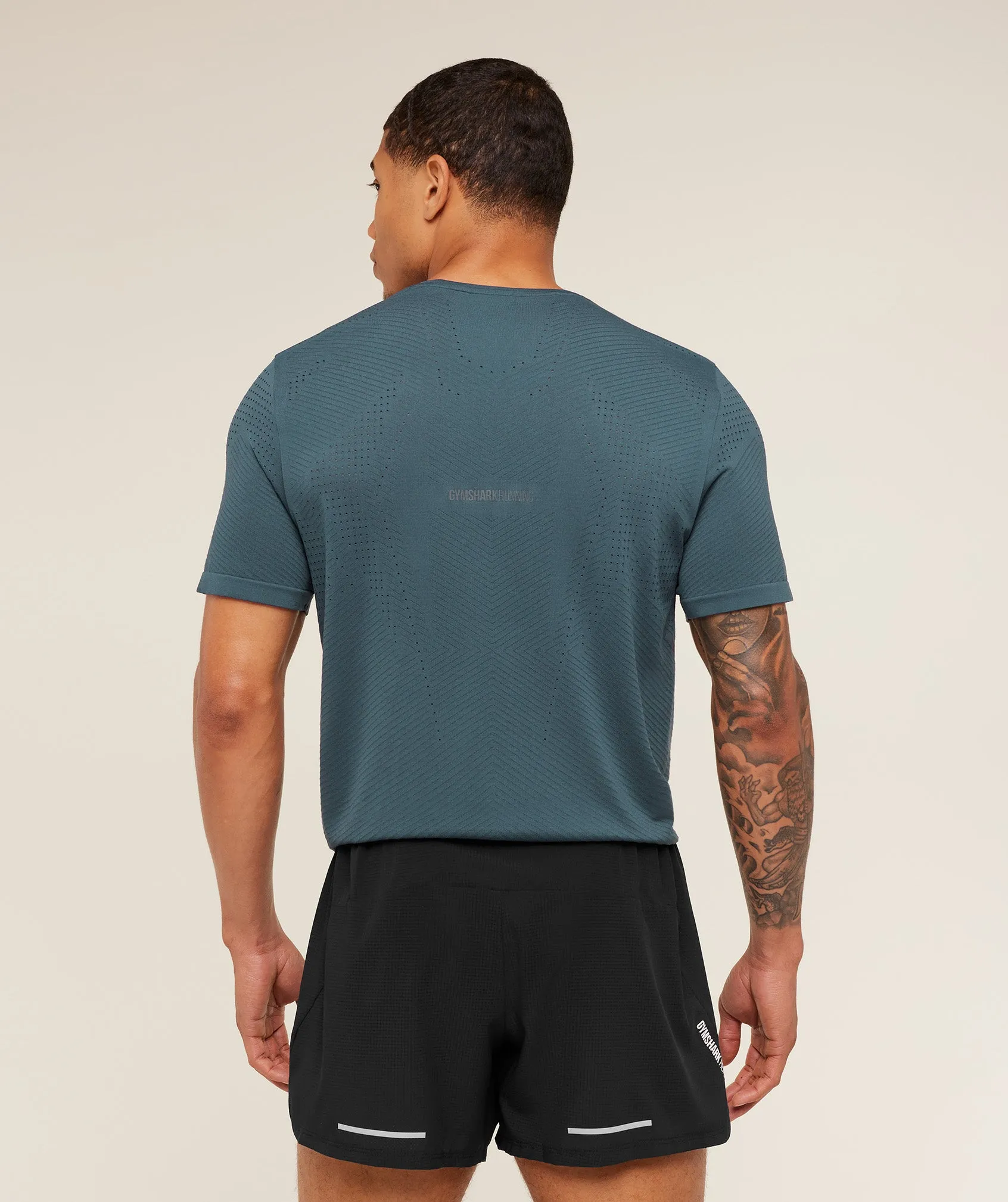 Gymshark Seamless Running T-Shirt - GS Stealth Blue sold by Gymshark product image thumbnail 2