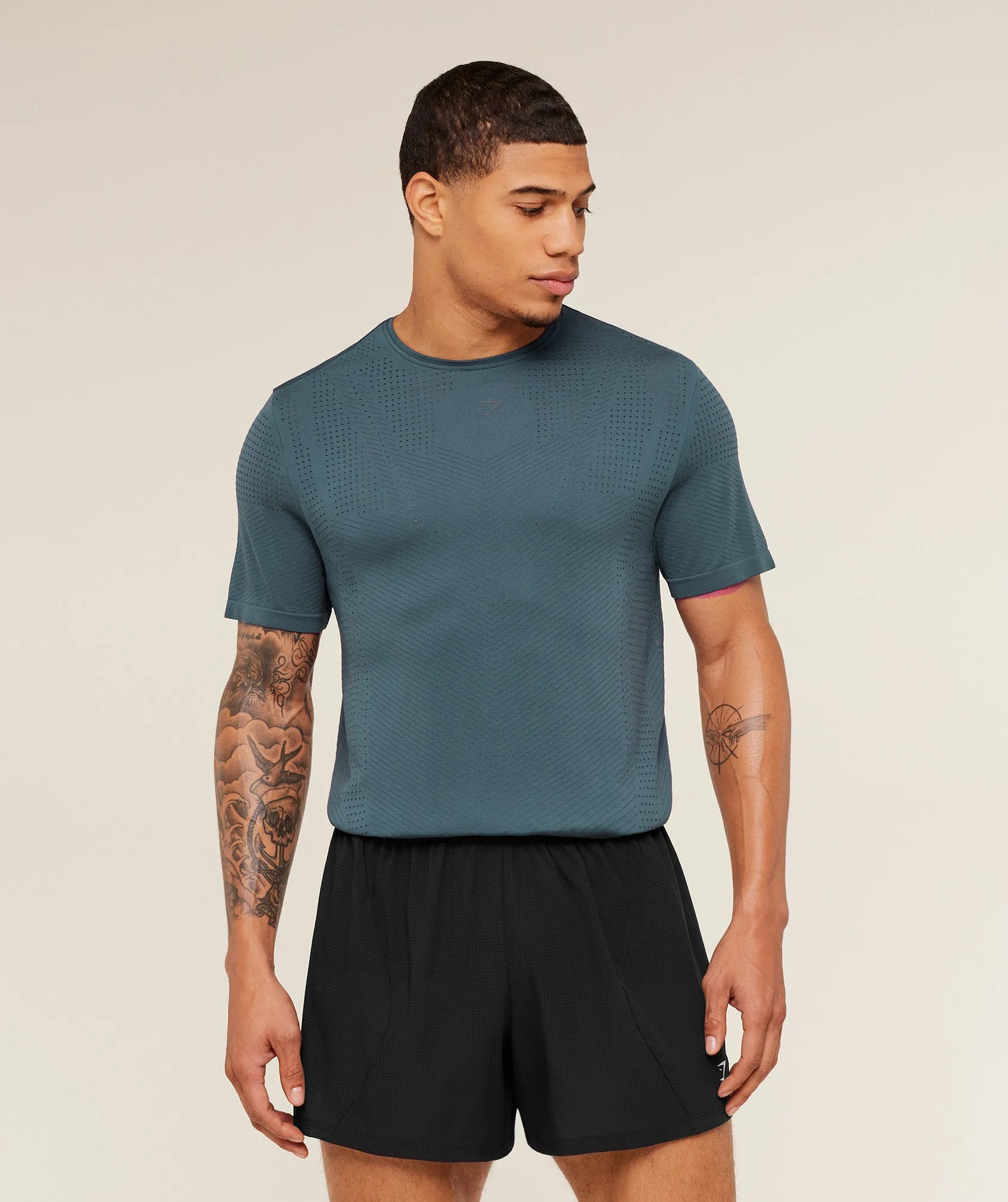 Gymshark Seamless Running T-Shirt - GS Stealth Blue sold by Gymshark