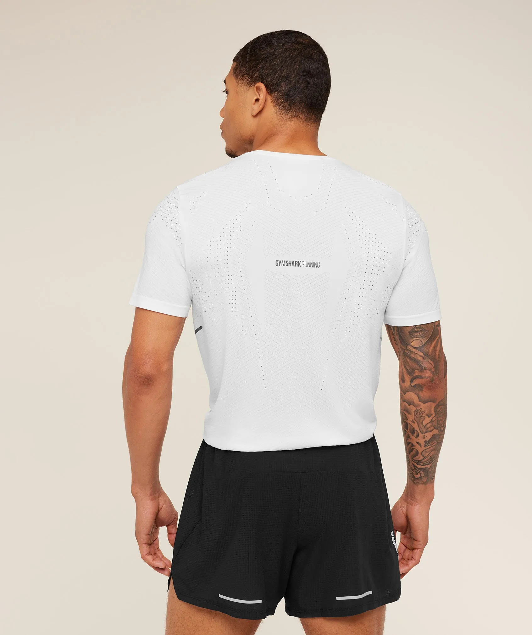 Gymshark Seamless Running T-Shirt - GS White sold by Gymshark product image thumbnail 2