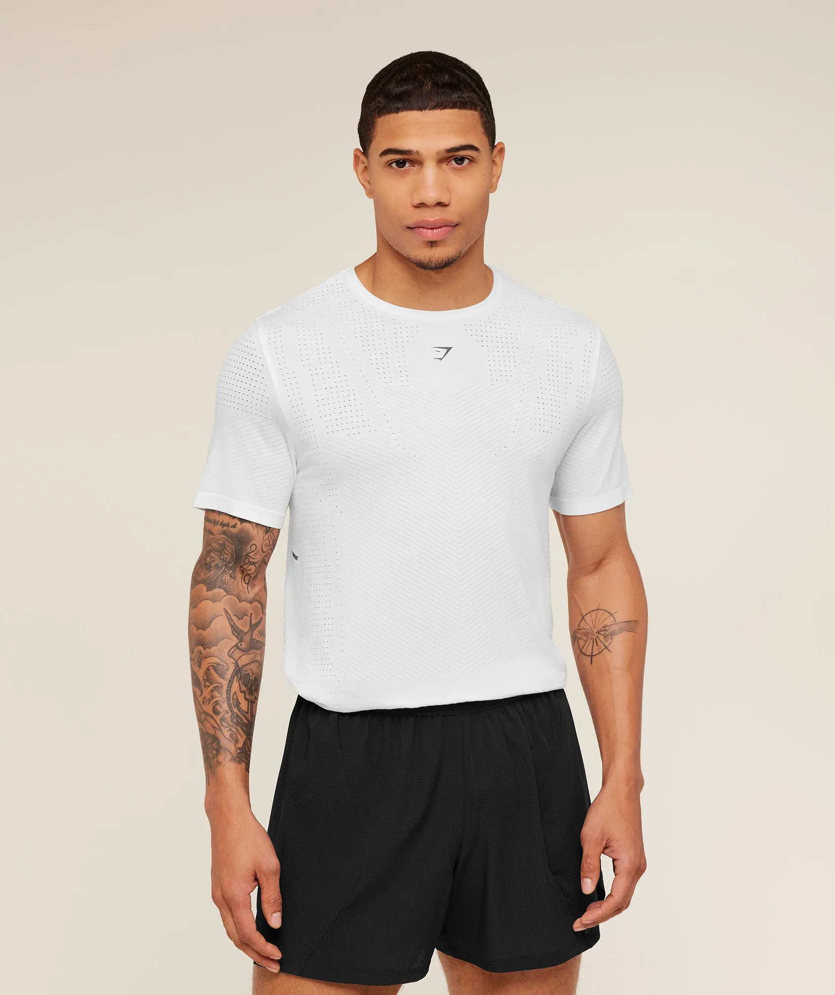 Gymshark Seamless Running T-Shirt - GS White sold by Gymshark