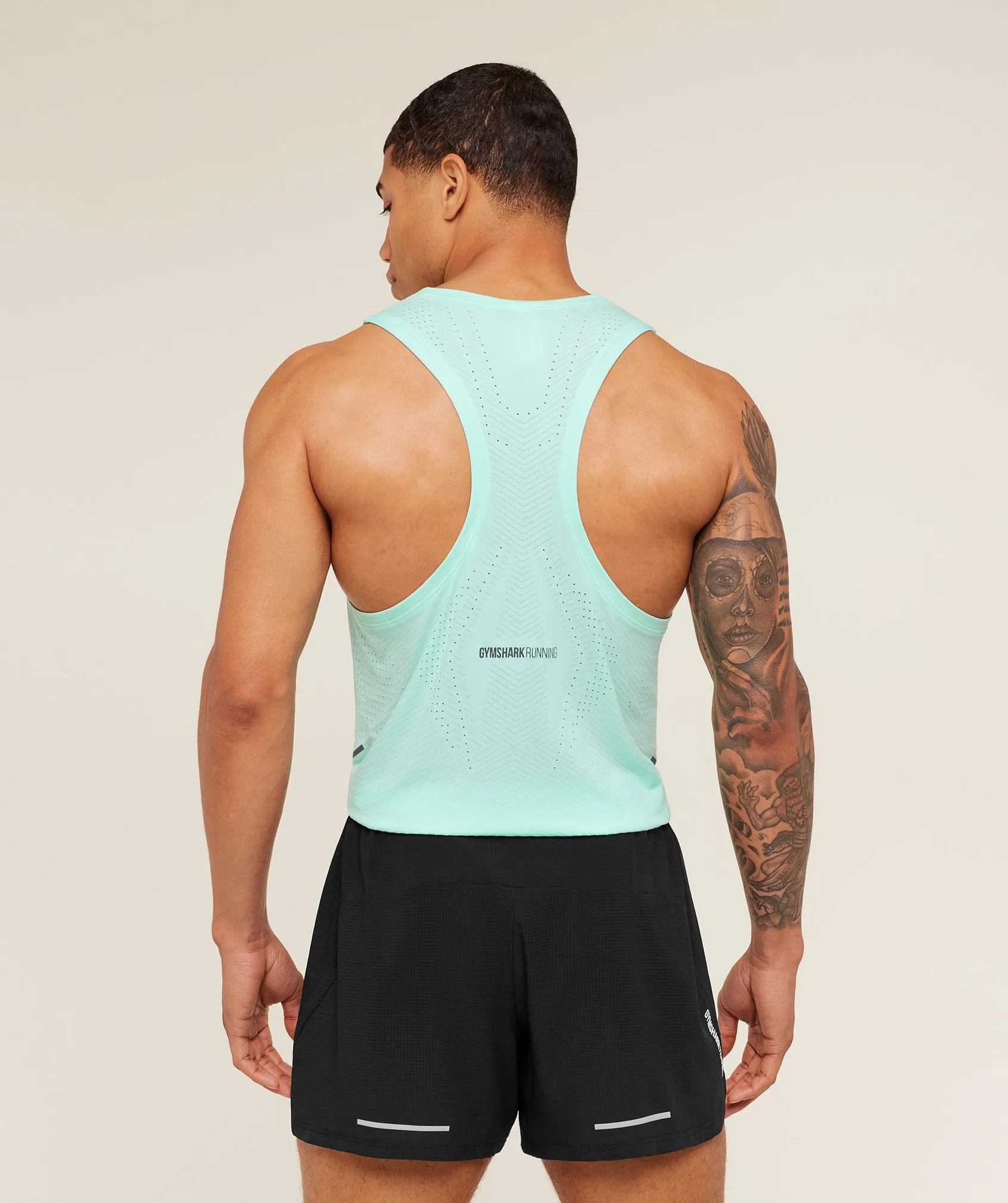 Gymshark Seamless Running Tank - Pop Turquoise sold by Gymshark product image thumbnail 2