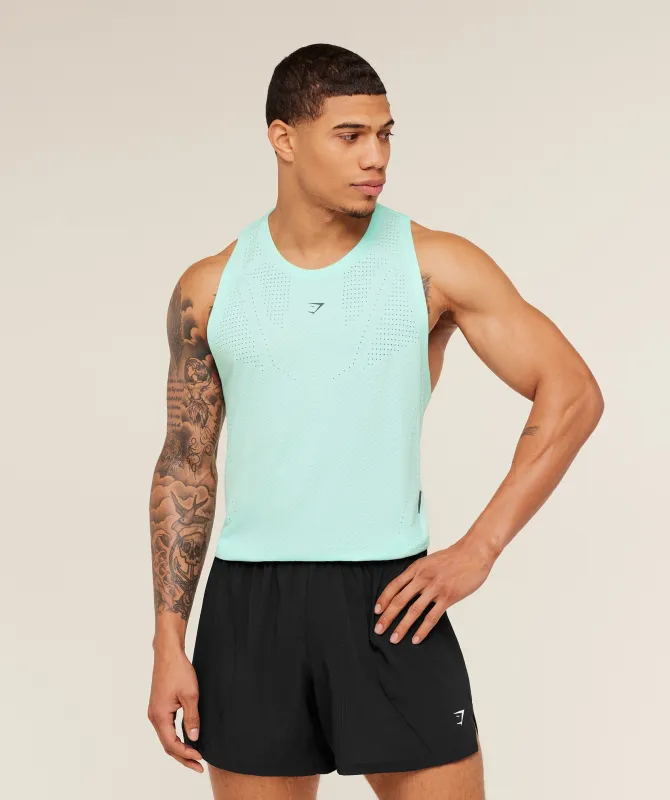 Gymshark Seamless Running Tank -  Pop Turquoise sold by Gymshark