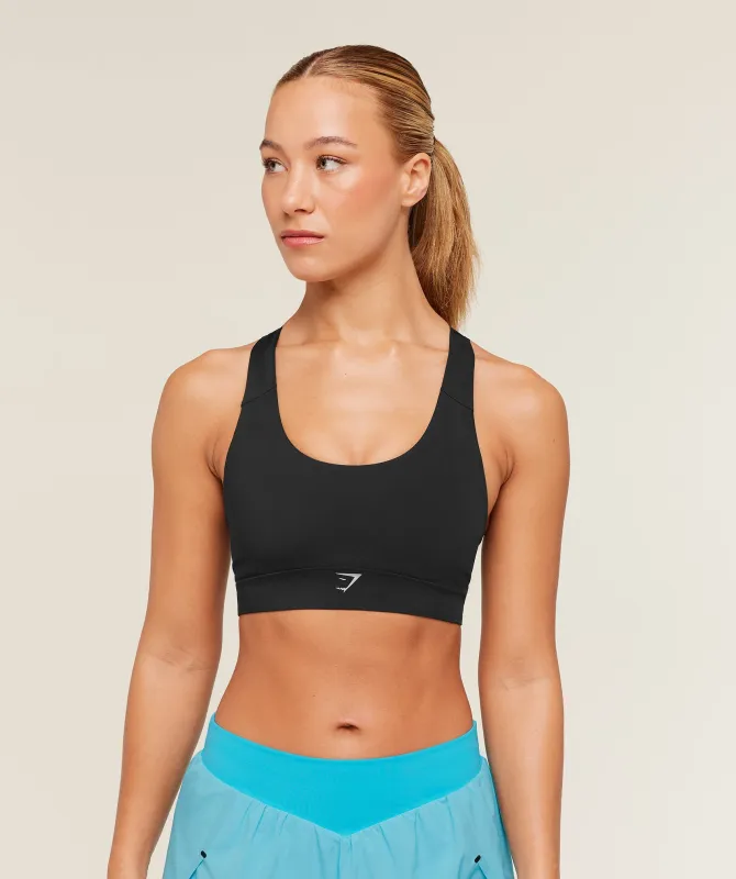 Gymshark Medium Support Running Sports Bra - GS Black sold by Gymshark