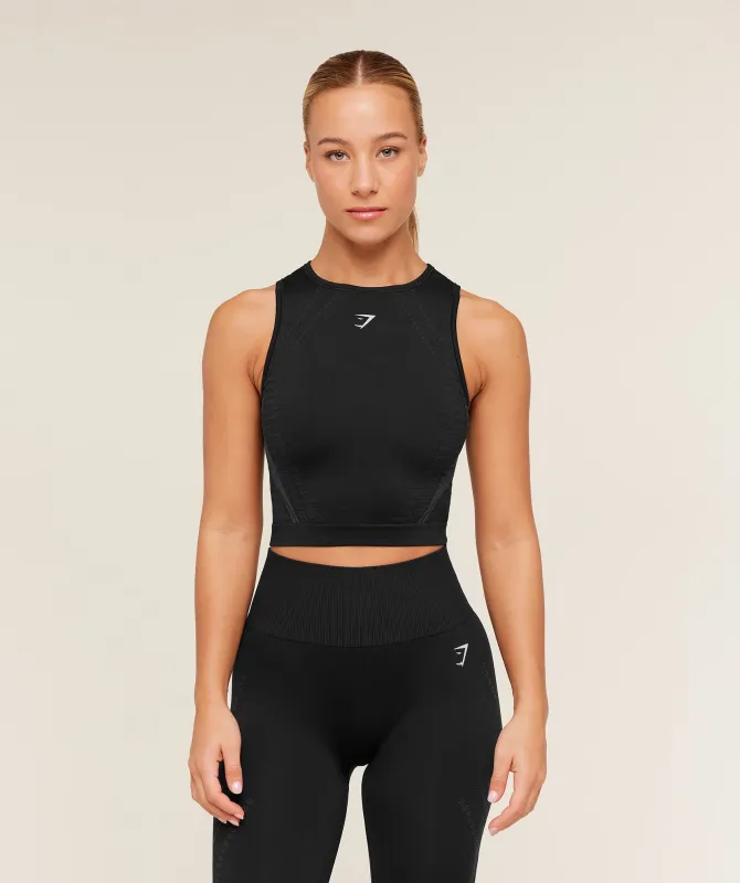 Gymshark Running Seamless Tank - GS Black/GS Asphalt Grey sold by Gymshark