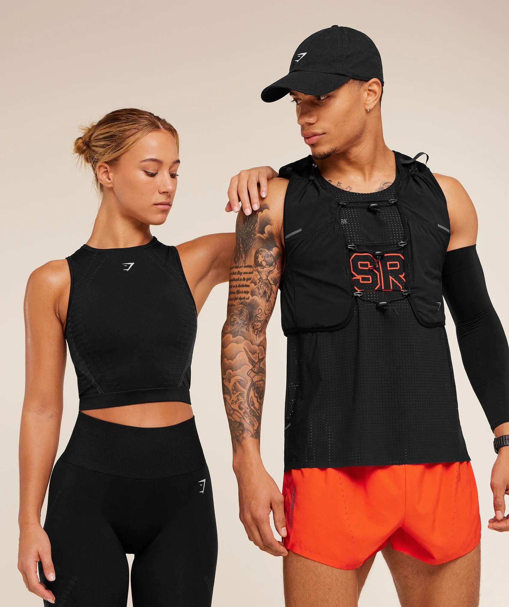 Gymshark Running Seamless Tank - GS Black/GS Asphalt Grey sold by Gymshark product image thumbnail 3