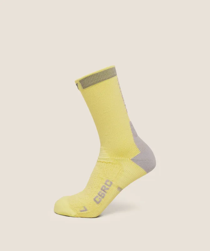 Gymshark Running Elite Crew Sock Single - Sorbet Yellow sold by Gymshark
