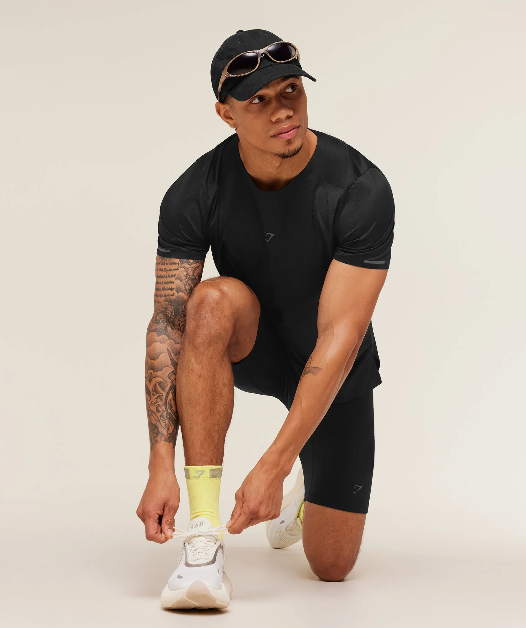 Gymshark Running Elite Crew Sock Single - Sorbet Yellow sold by Gymshark product image thumbnail 4