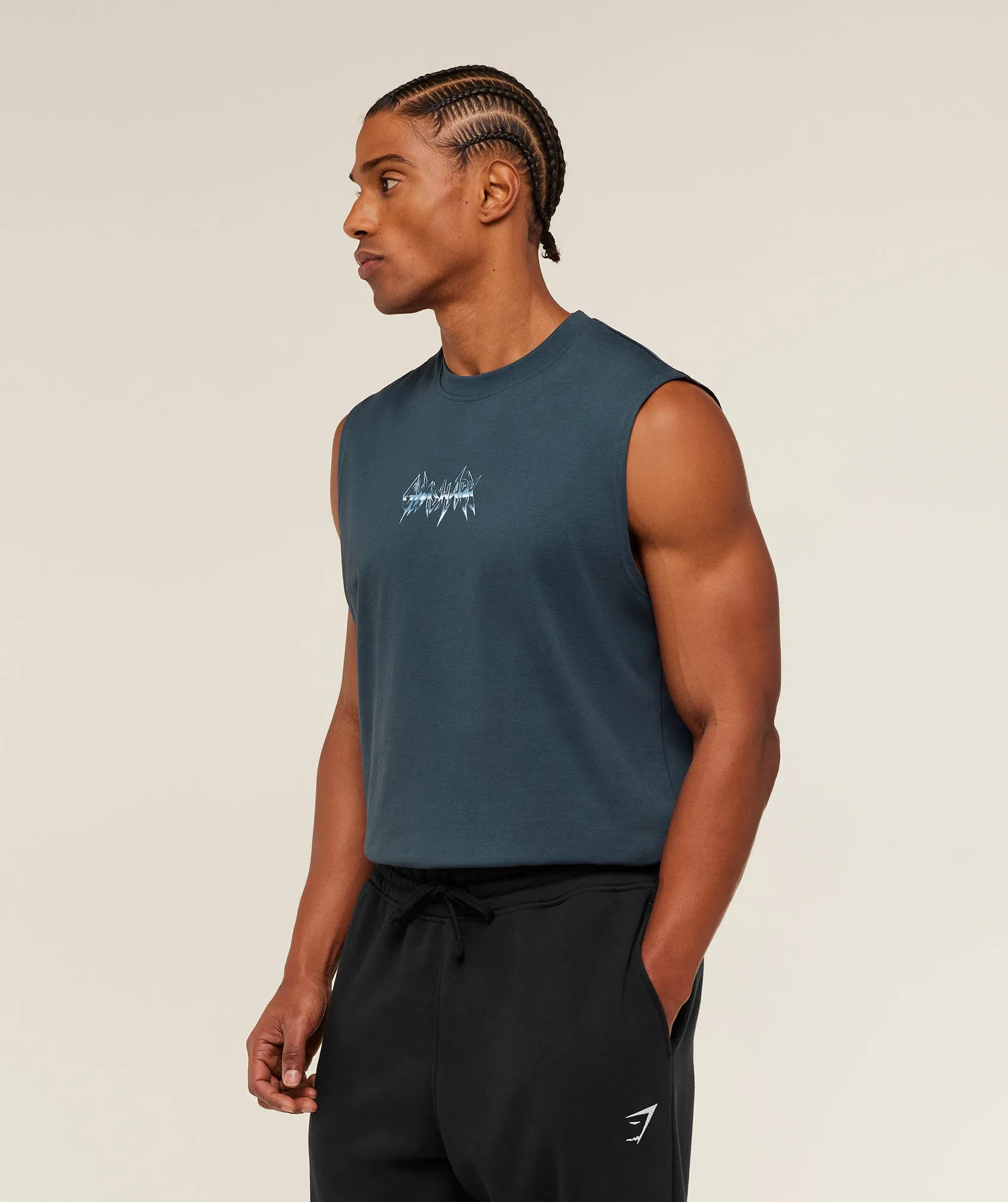 Gymshark Eagle Band Style Graphic Tank - GS Stealth Blue sold by Gymshark product image thumbnail 3