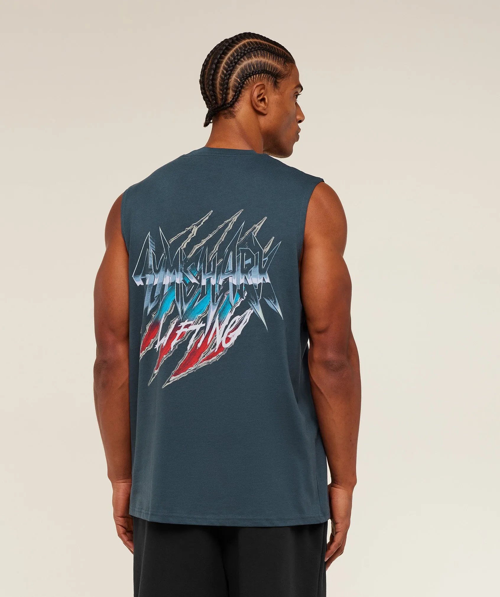 Gymshark Eagle Band Style Graphic Tank - GS Stealth Blue sold by Gymshark product image thumbnail 4