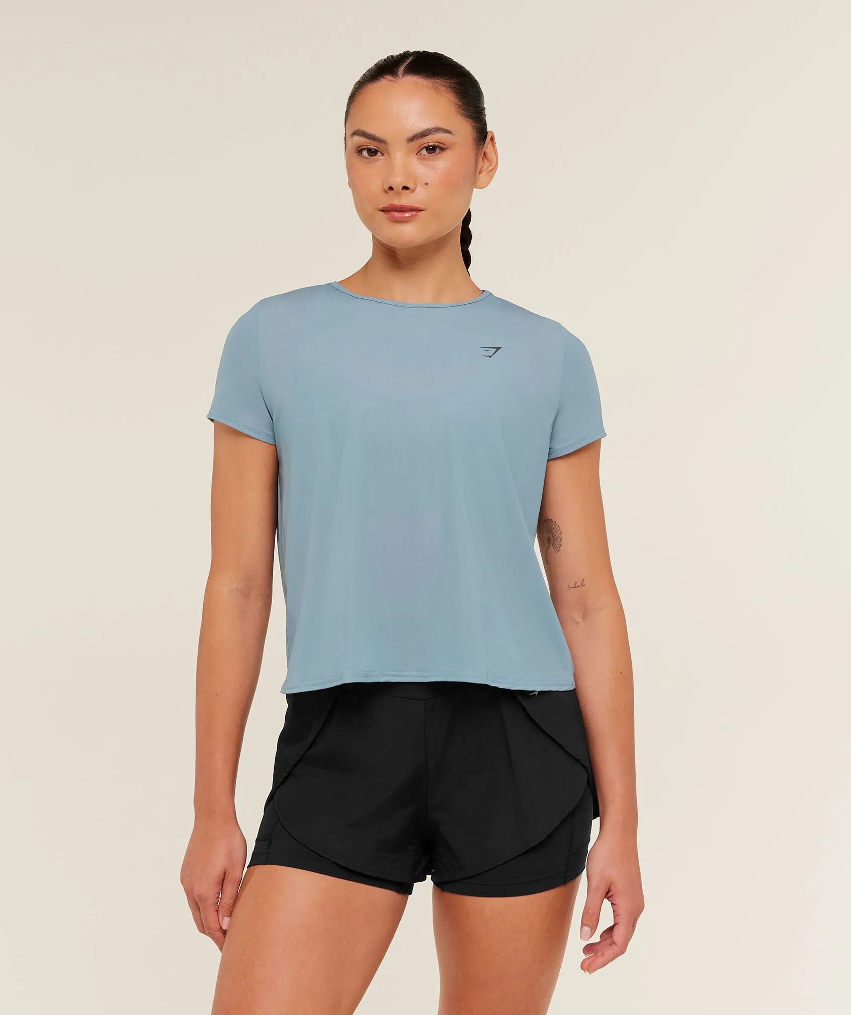 Gymshark Running Short Sleeve T-Shirt - GS Storm Blue sold by Gymshark