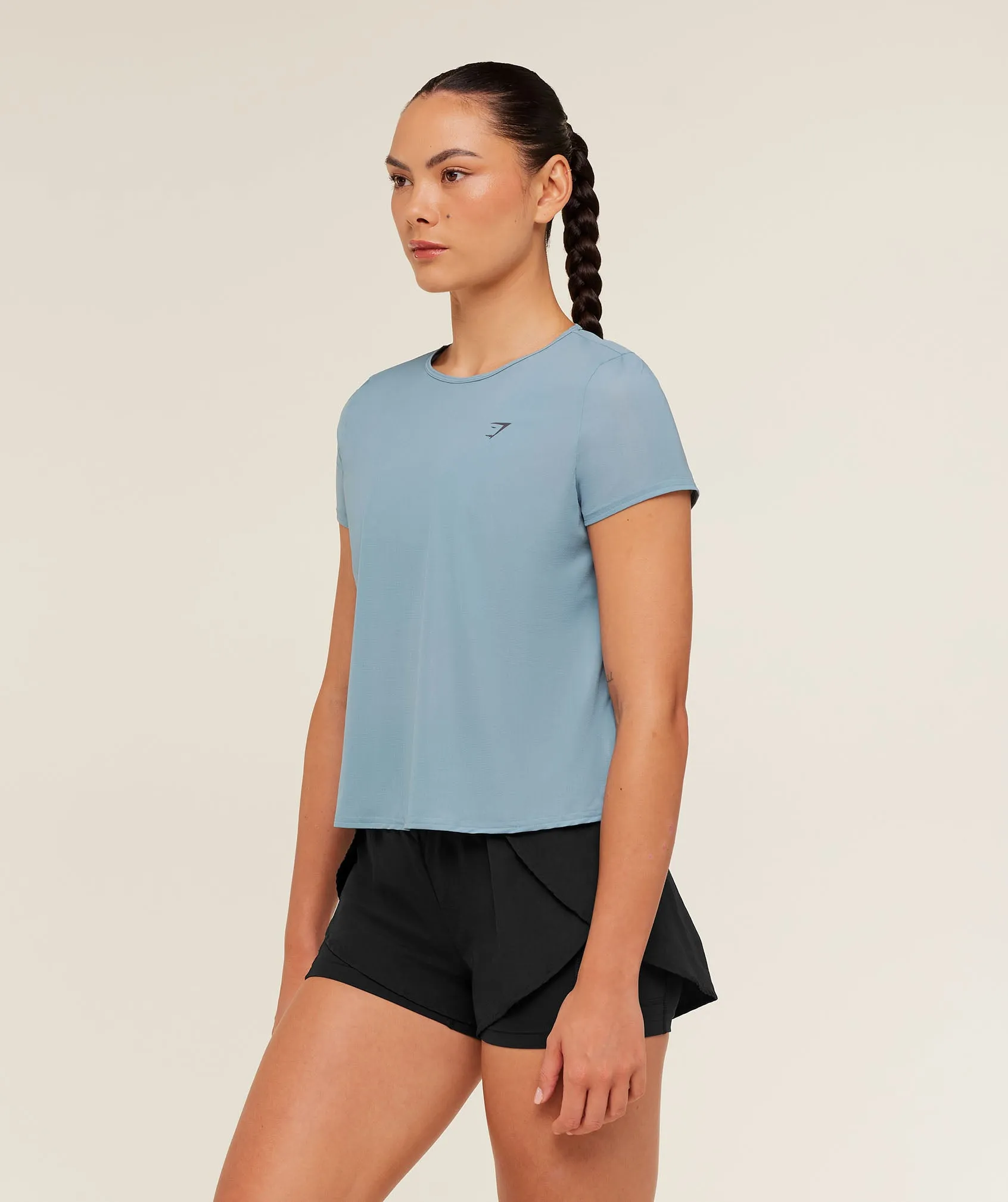 Gymshark Running Short Sleeve T-Shirt - GS Storm Blue sold by Gymshark product image thumbnail 3