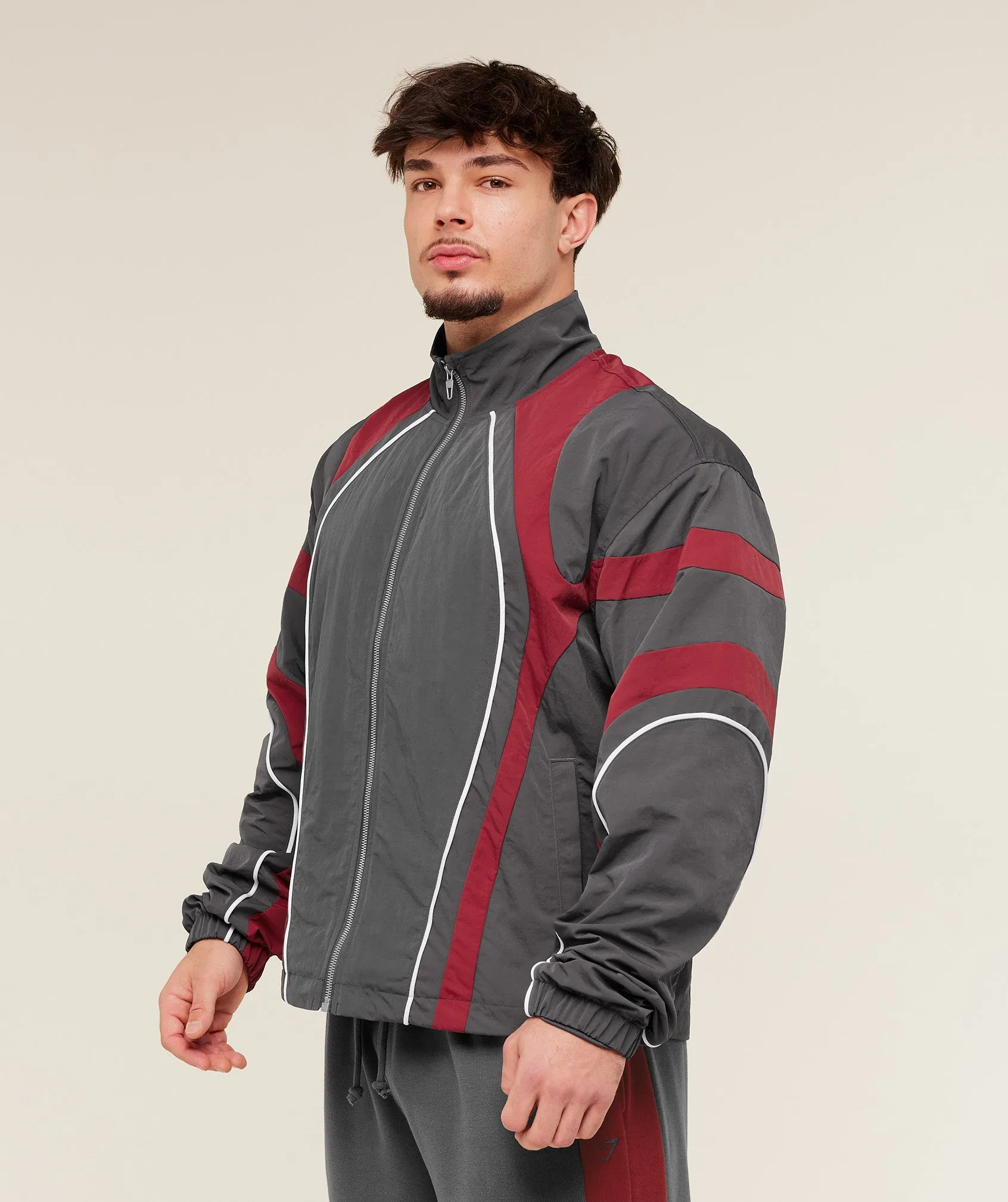 Gymshark x Carlos Belcast Track Jacket - Grey sold by Gymshark product image thumbnail 4