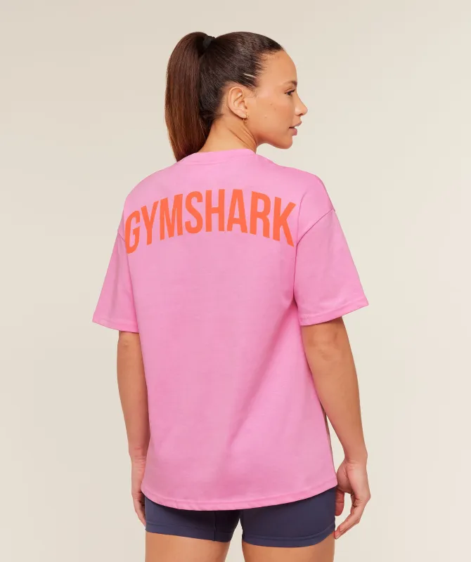 Gymshark Power Oversized T-Shirt - Focus Pink sold by Gymshark