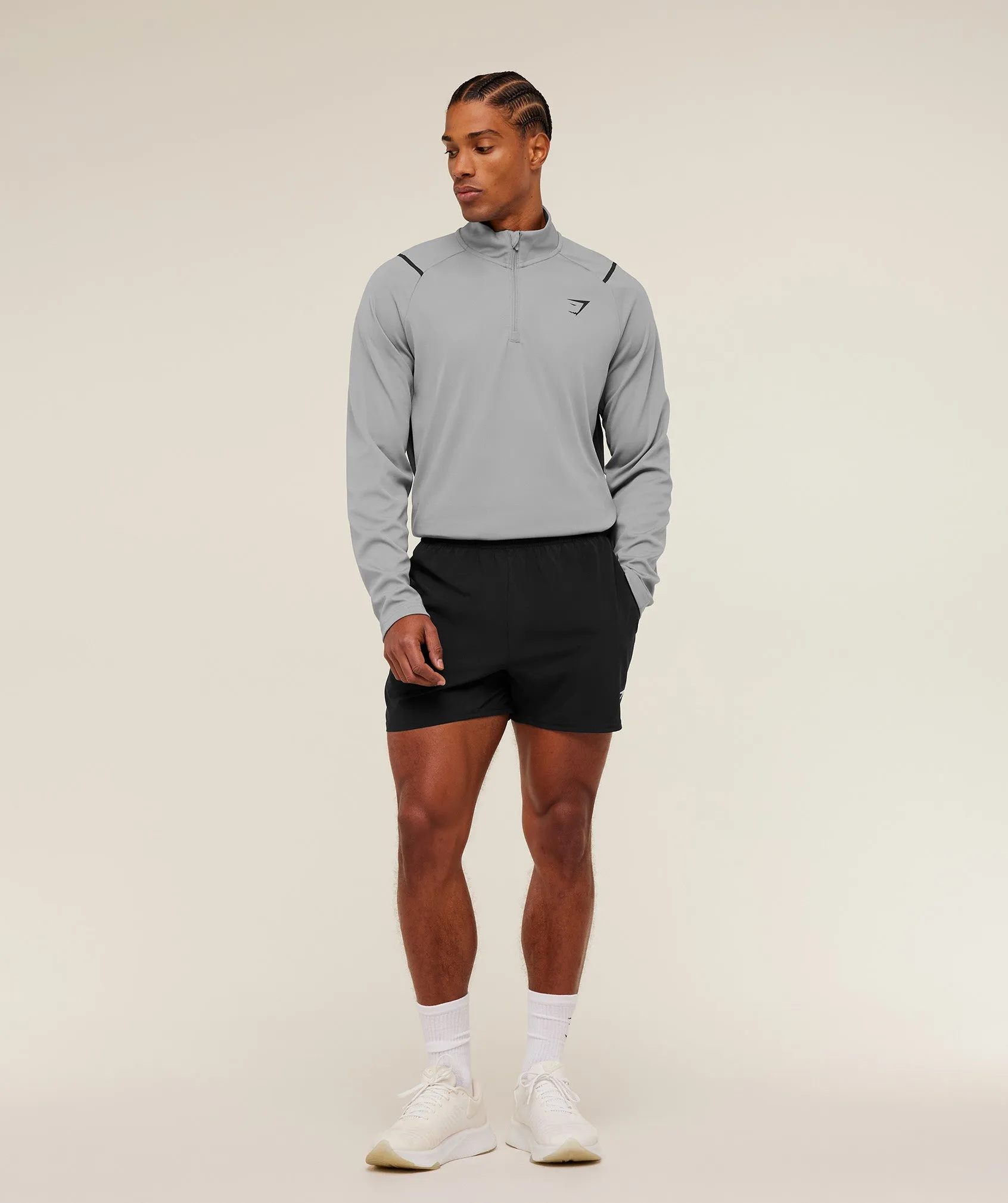 Gymshark Arrival Contrast 1/4 Zip - Smokey Grey / Onyx Grey sold by Gymshark product image thumbnail 5