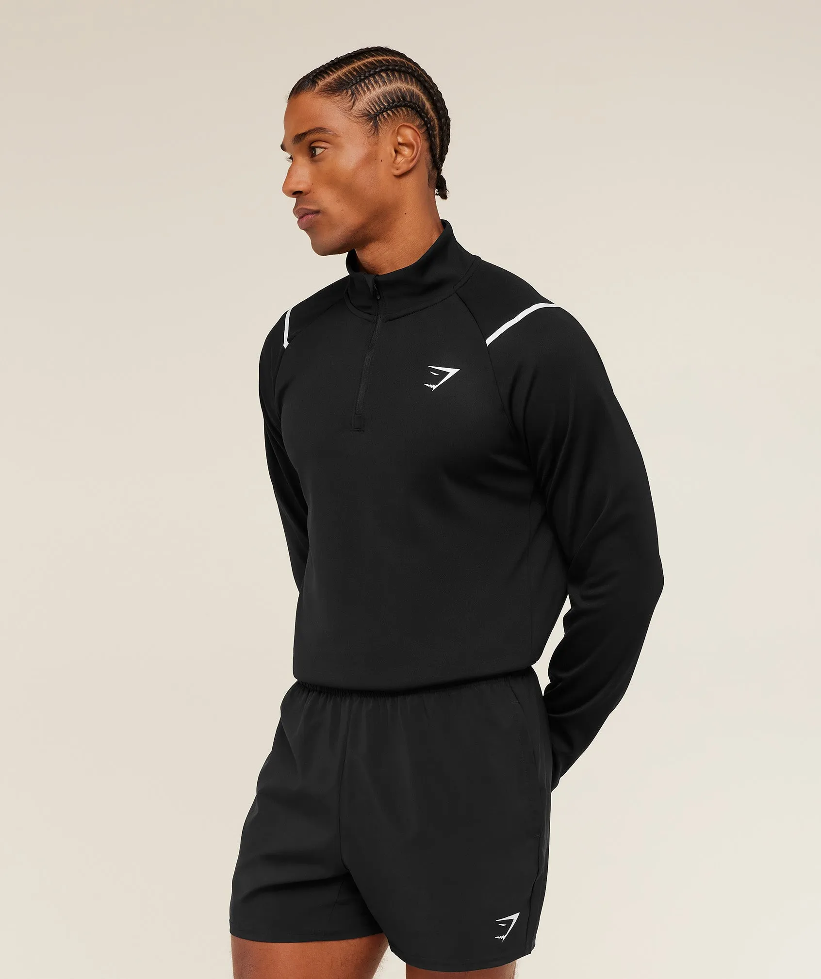 Gymshark Arrival Contrast 1/4 Zip - Black sold by Gymshark product image thumbnail 3