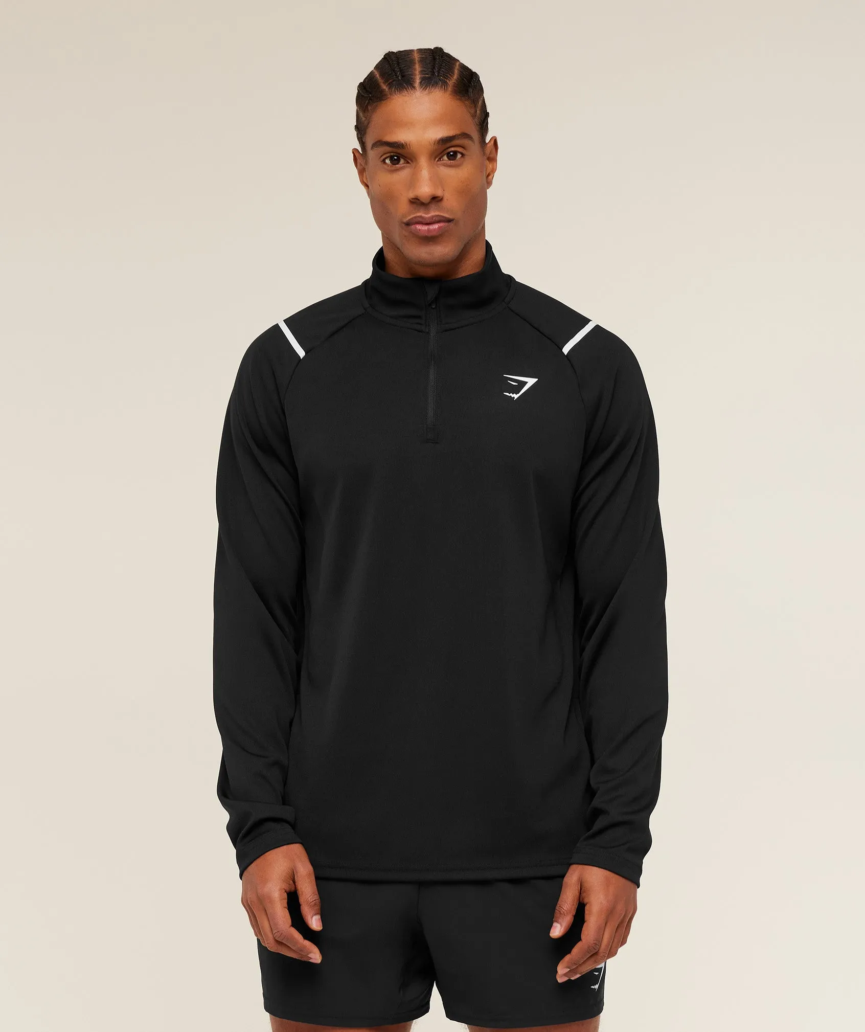 Gymshark Arrival Contrast 1/4 Zip - Black sold by Gymshark product image thumbnail 4