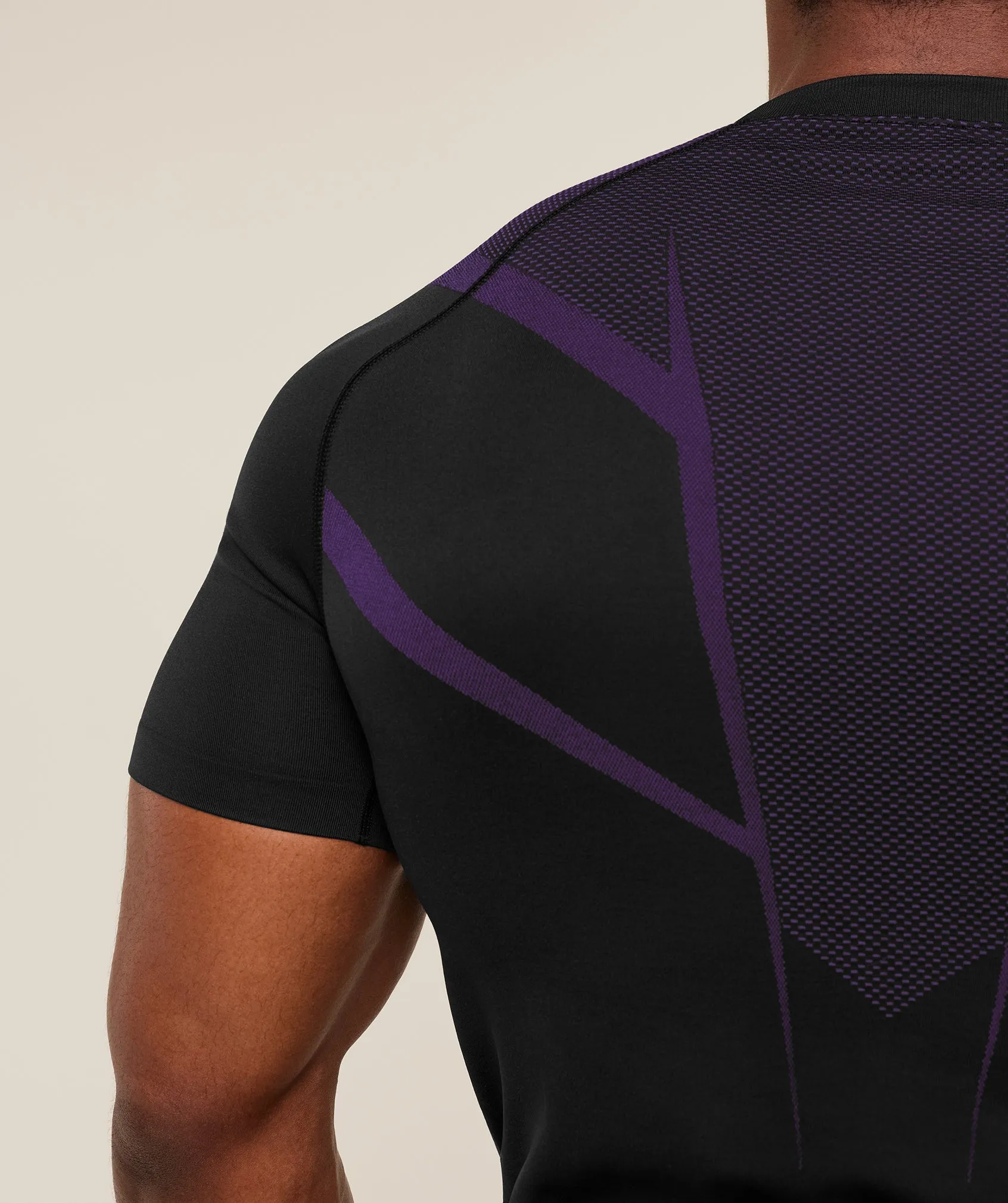 Gymshark Onyx 5.0 Seamless T-Shirt - Black/Athletic Purple sold by Gymshark product image thumbnail 5