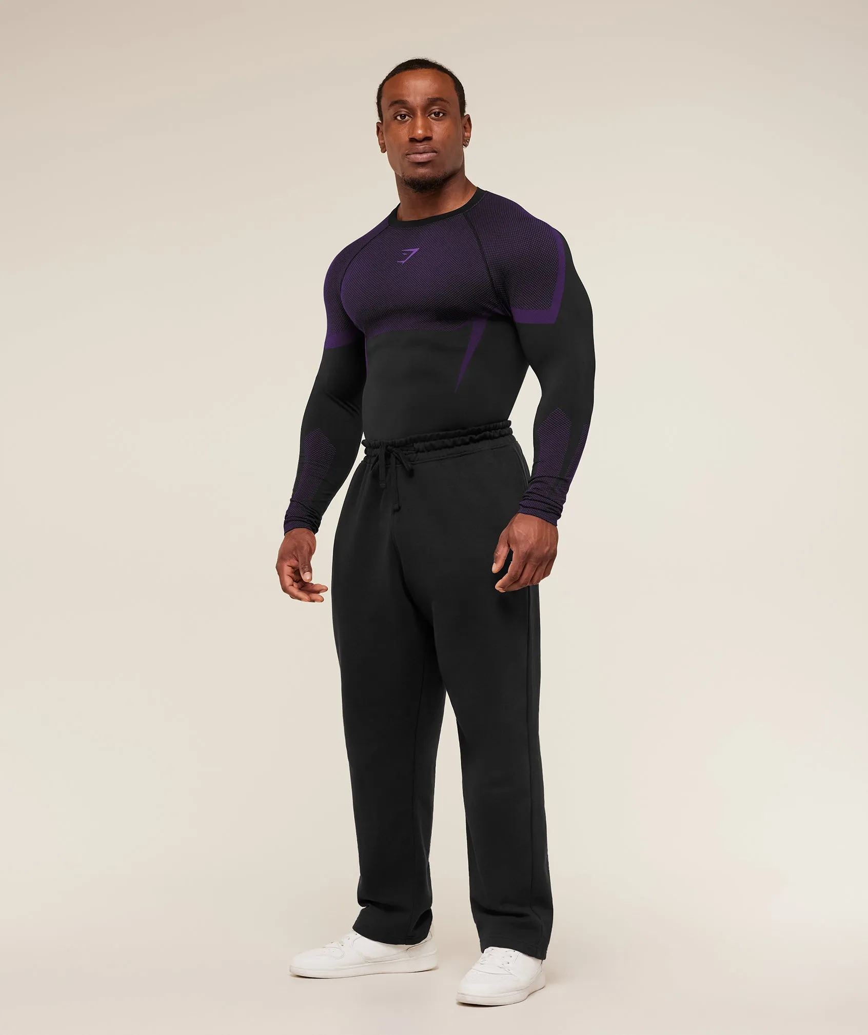 Gymshark Onyx 5.0 Seamless Long Sleeve T-Shirt - Black/Athletic Purple sold by Gymshark product image thumbnail 4