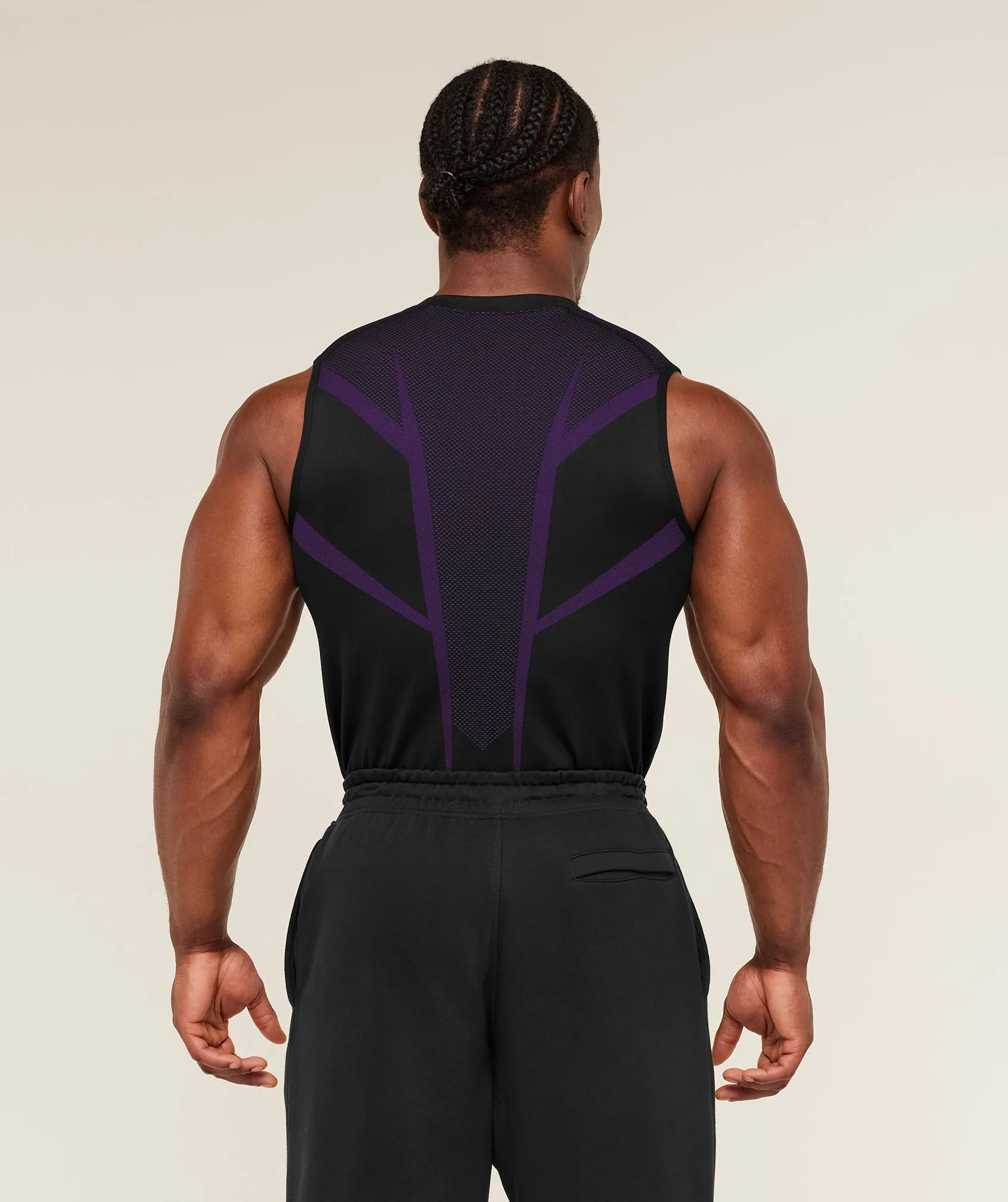 Gymshark Onyx 5.0 Tank - Black/Athletic Purple sold by Gymshark product image thumbnail 2